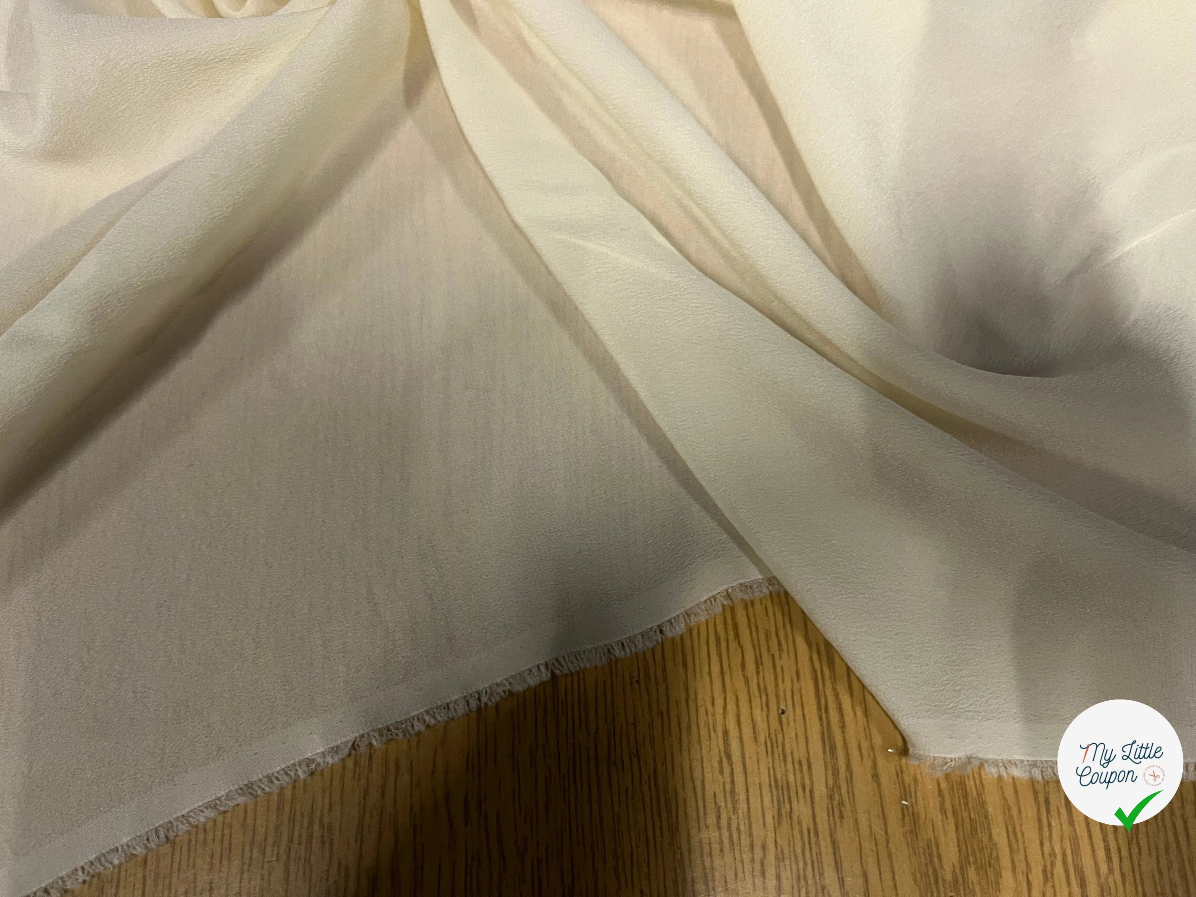 CRÈPE DE SOIE ÉCRU 100% SOIE 130CM - My Little Coupon