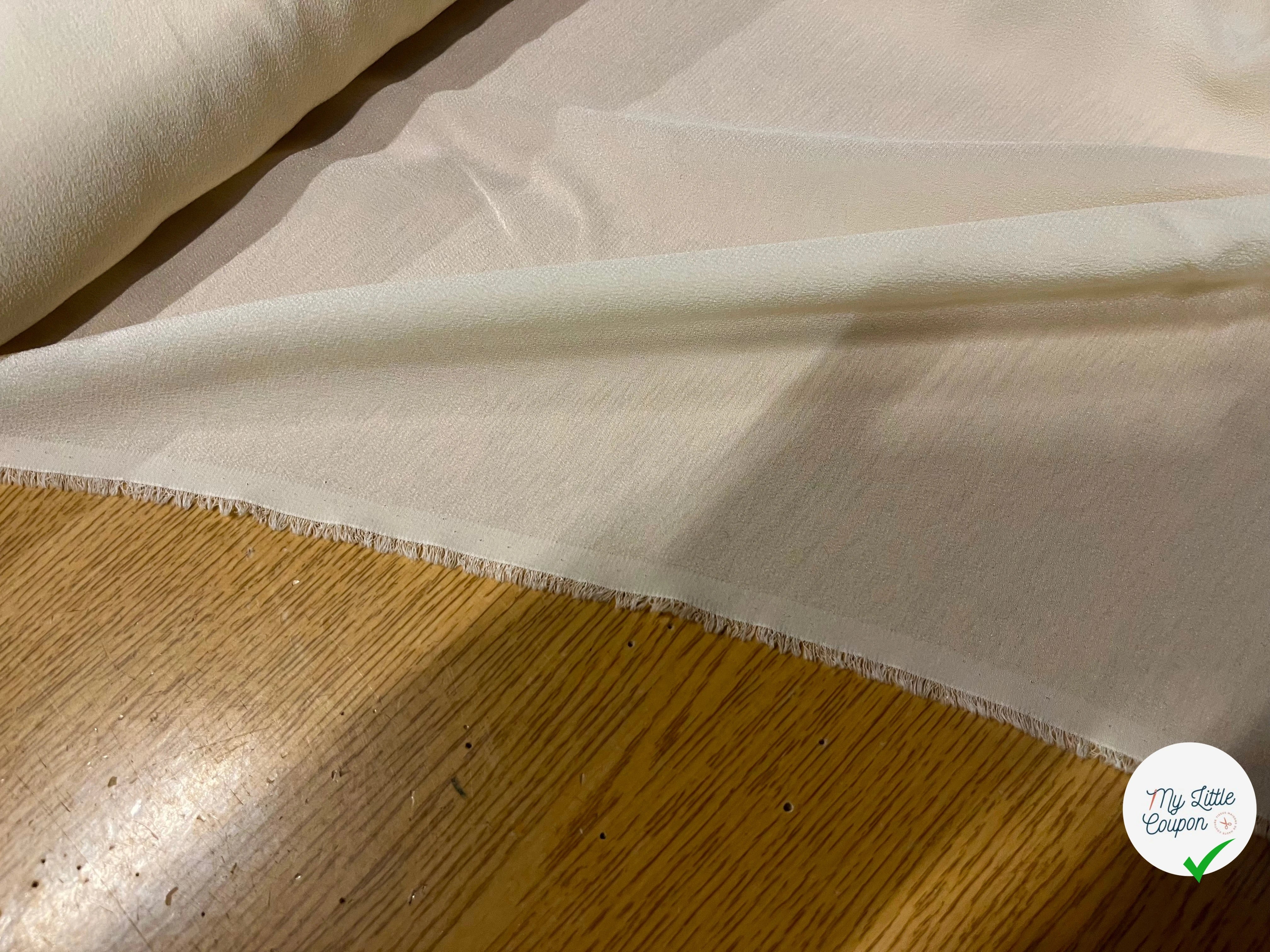 CRÈPE DE SOIE ÉCRU 100% SOIE 130CM - My Little Coupon