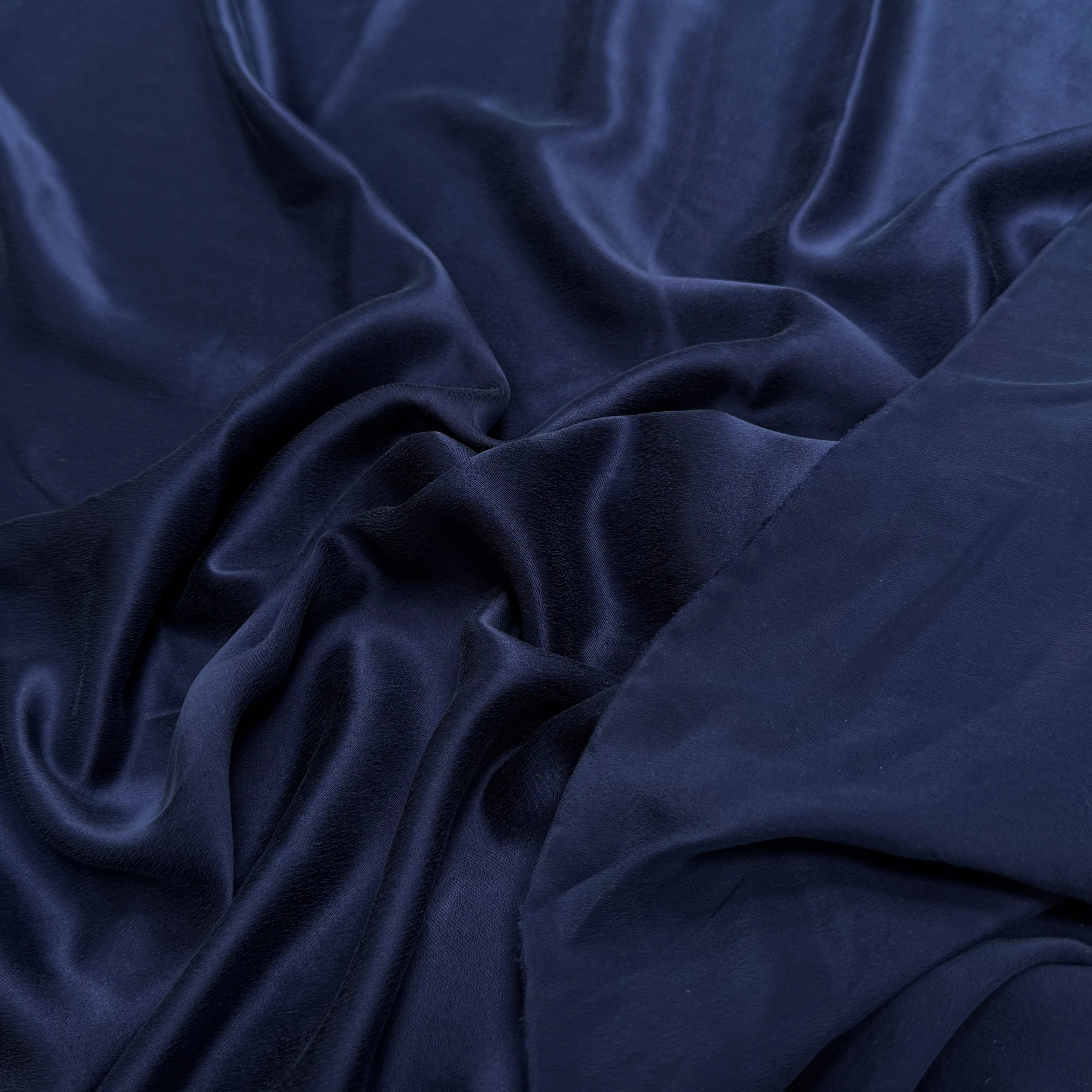 CREPE DE SOIE ENVERS SATIN VELOUTÉ BLEU - My Little Coupon