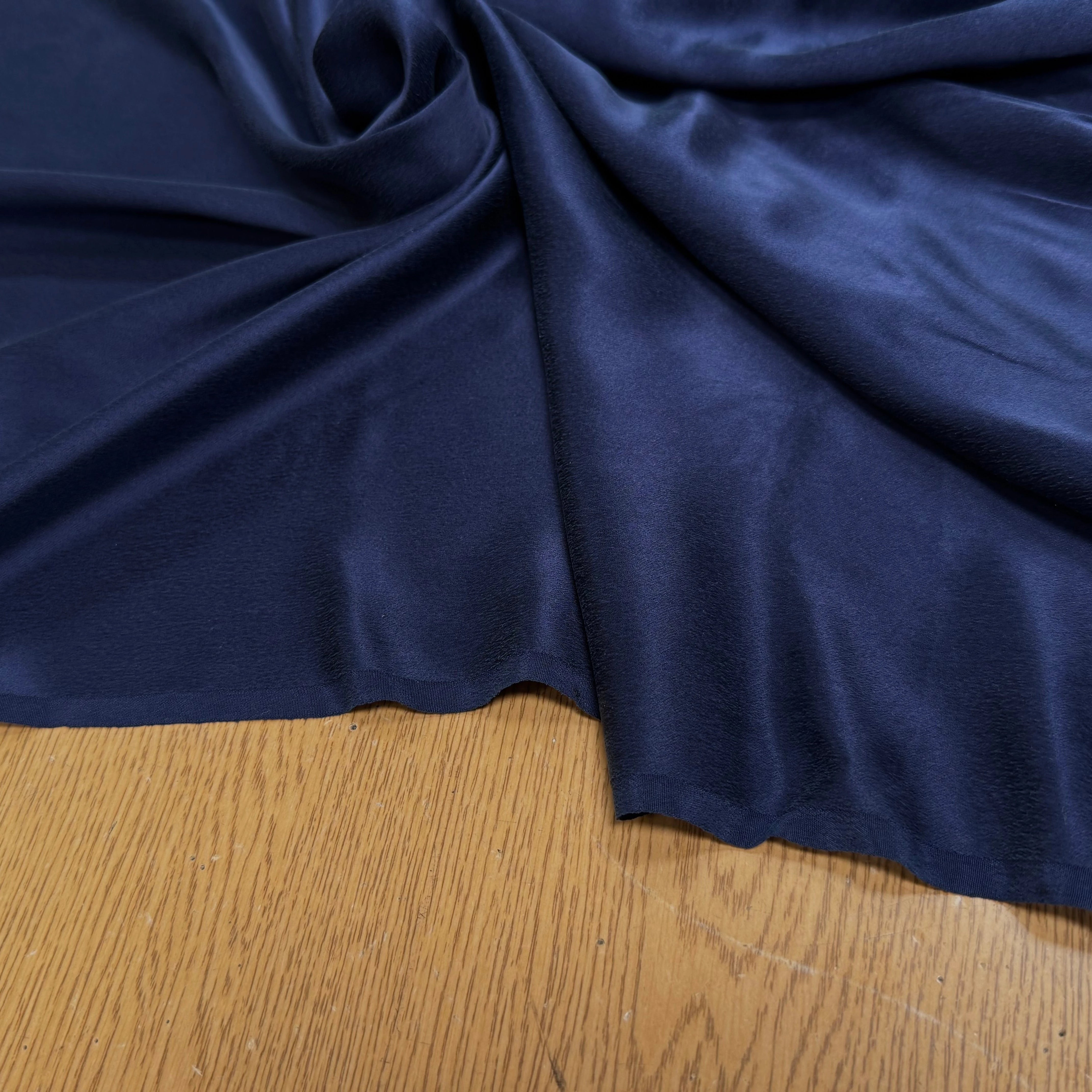 CREPE DE SOIE ENVERS SATIN VELOUTÉ BLEU - My Little Coupon