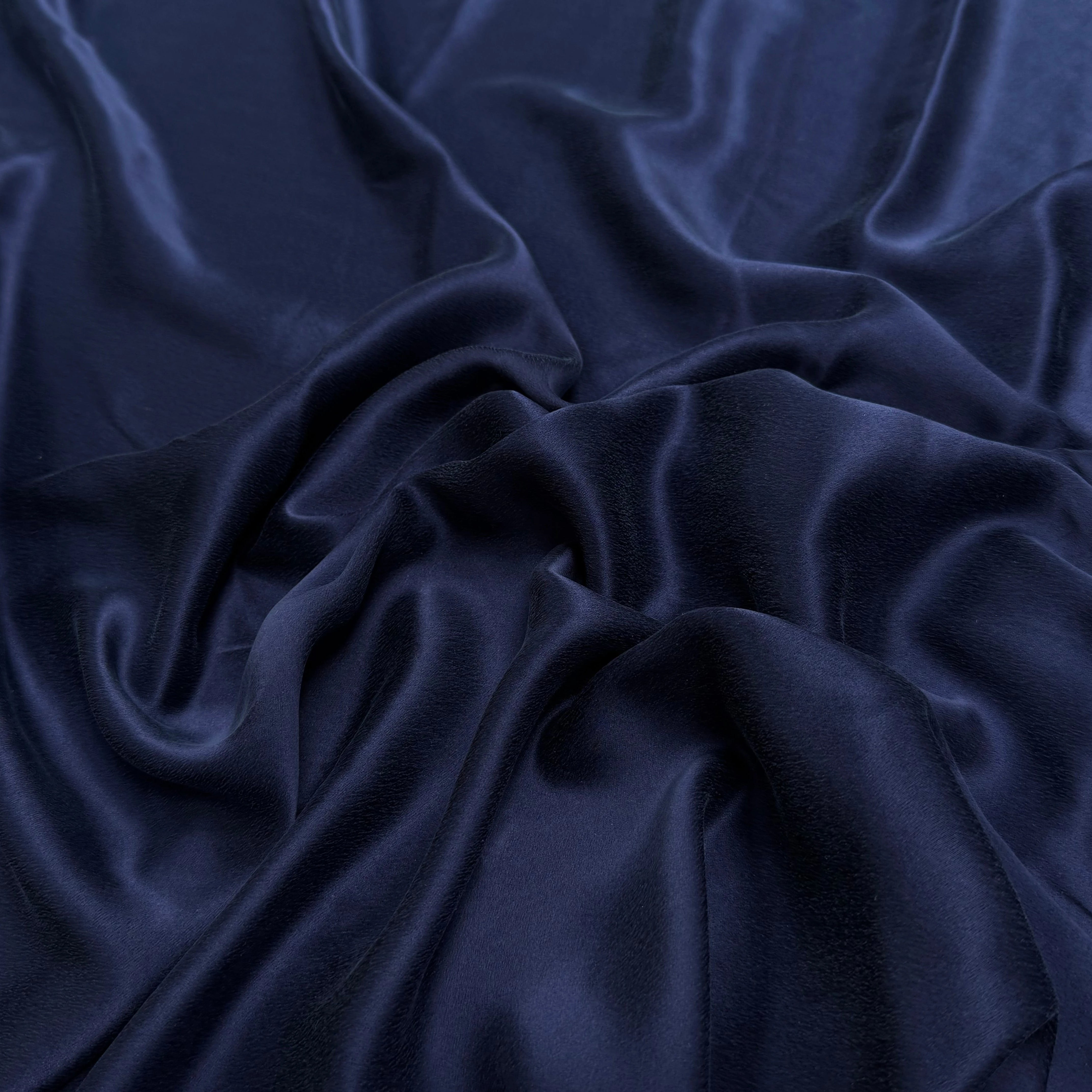 CREPE DE SOIE ENVERS SATIN VELOUTÉ BLEU - My Little Coupon