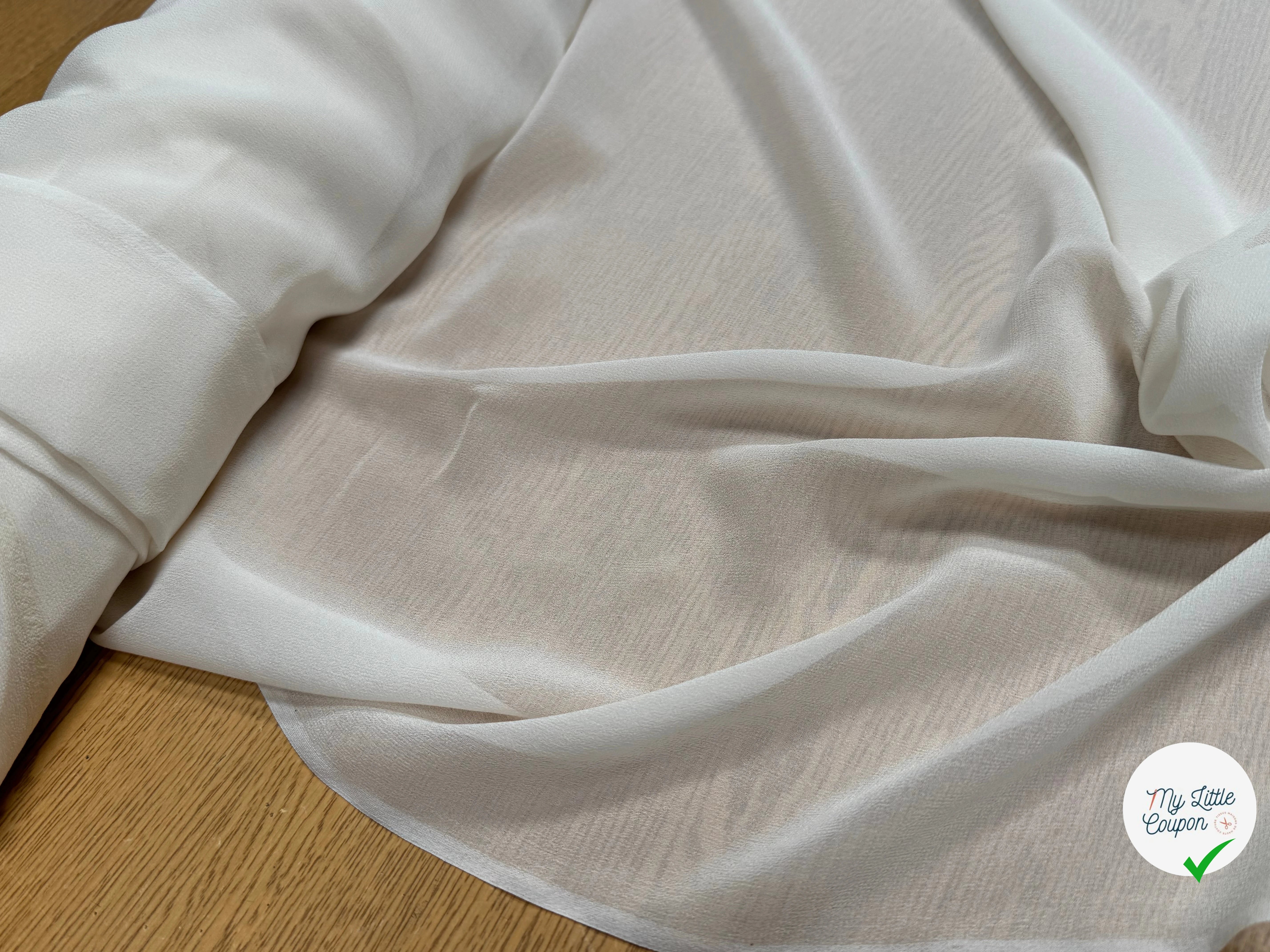 CREPE DE SOIE FLUIDE BLANC CASSÉ 115 DE LAIZE - My Little Coupon