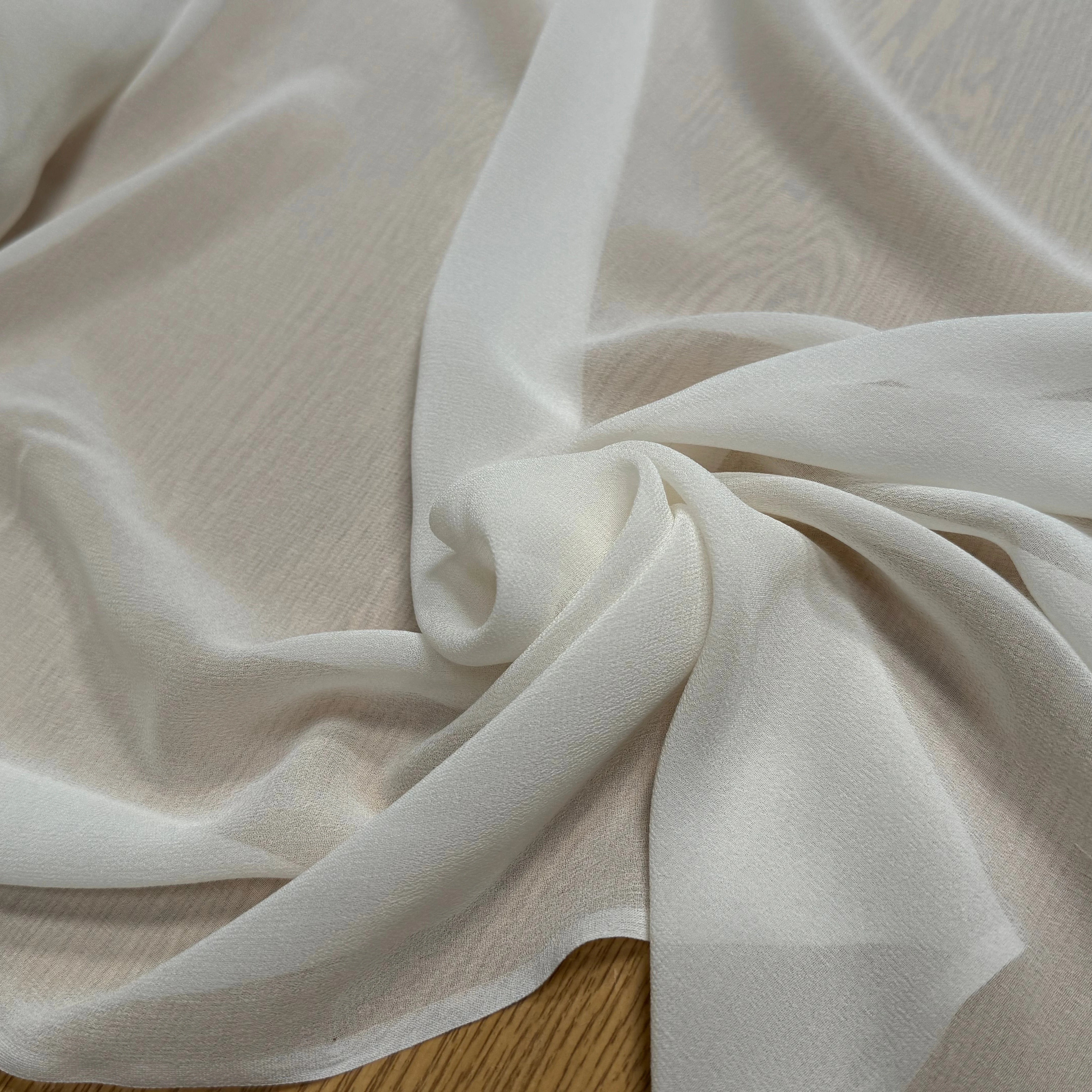 CREPE DE SOIE FLUIDE BLANC CASSÉ 115 DE LAIZE - My Little Coupon