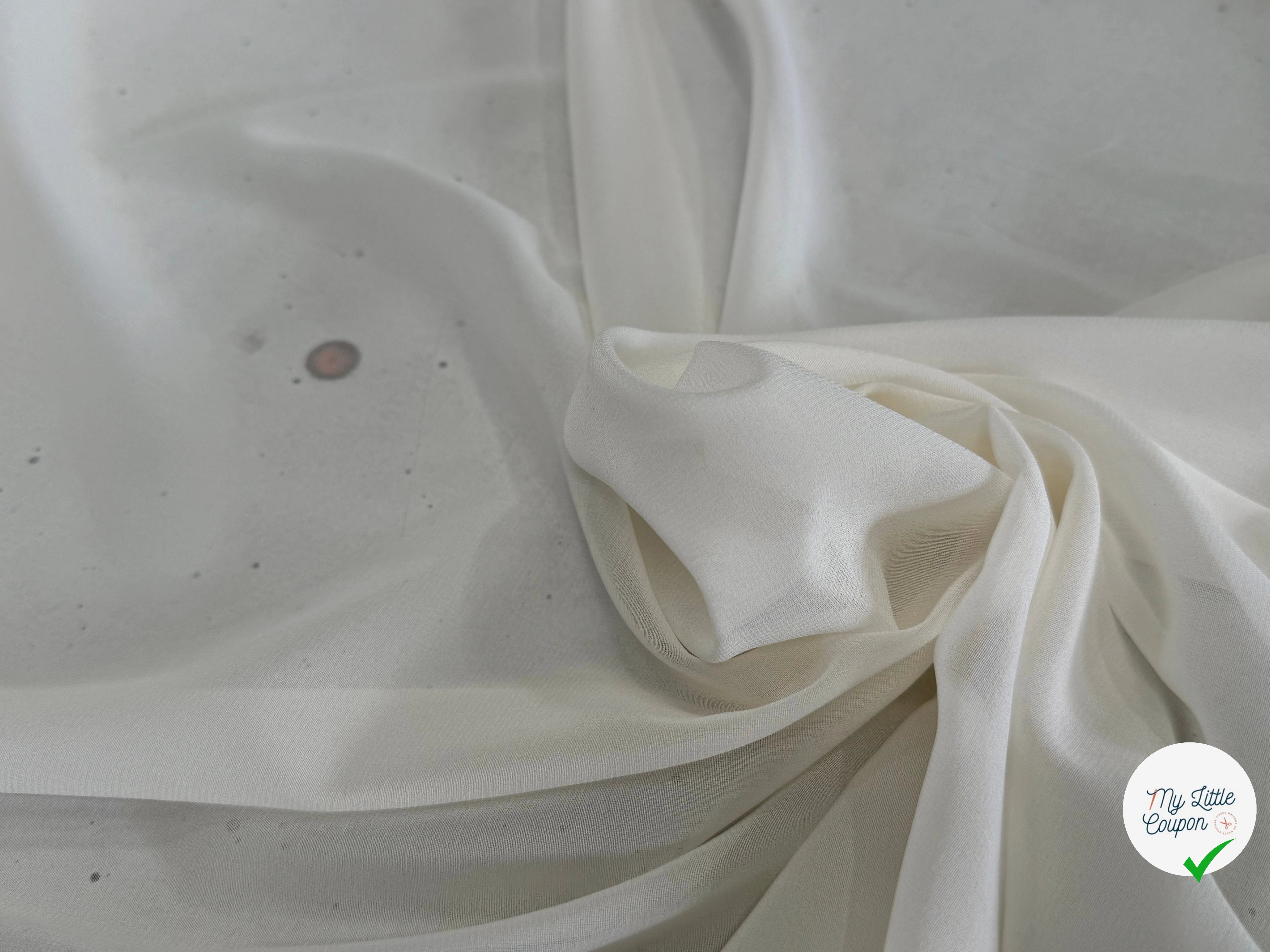 CREPE DE SOIE FLUIDE ÉCRU - My Little Coupon