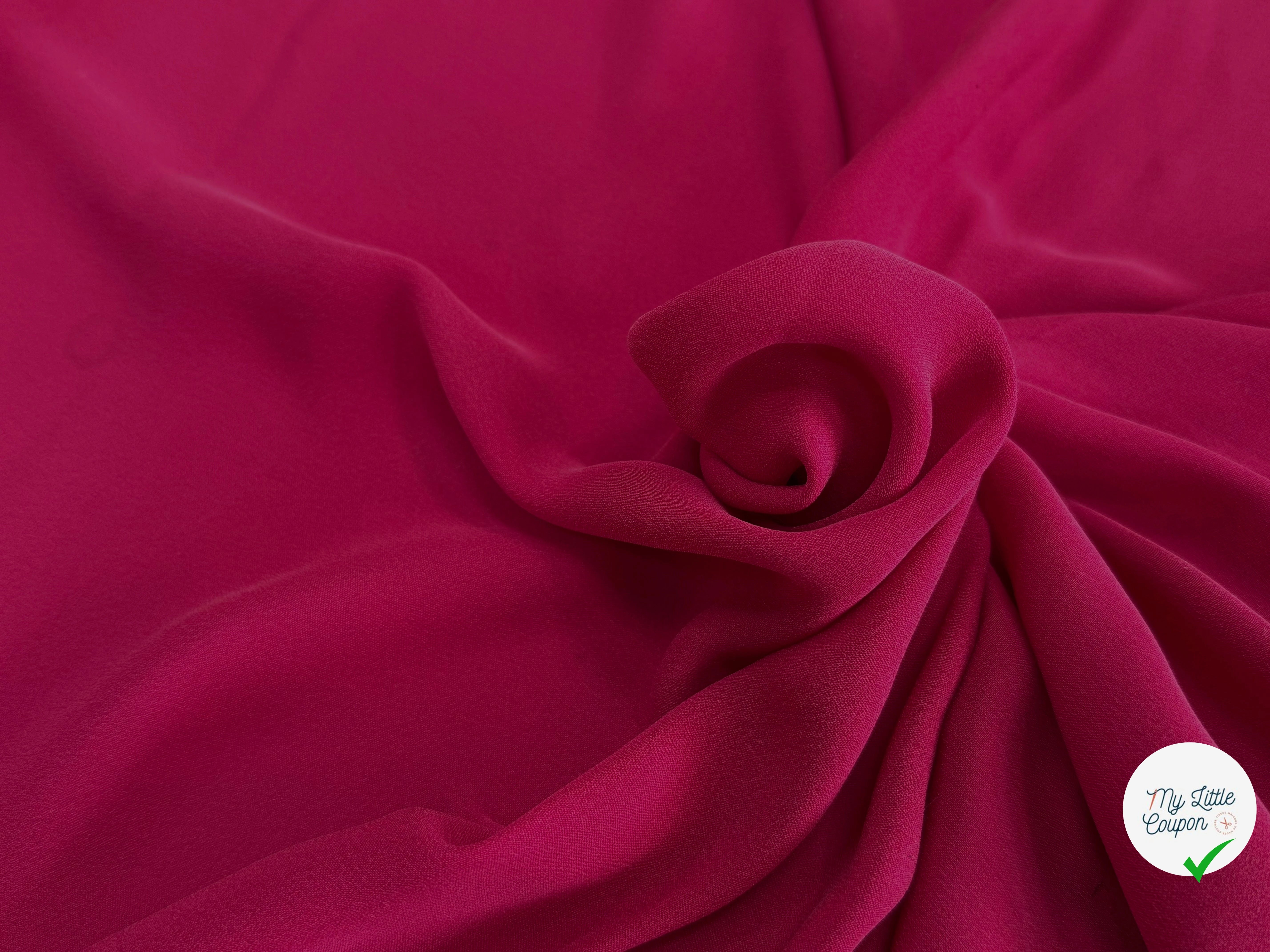 CREPE DE SOIE FLUIDE ET DOUX FUSHIA - My Little Coupon