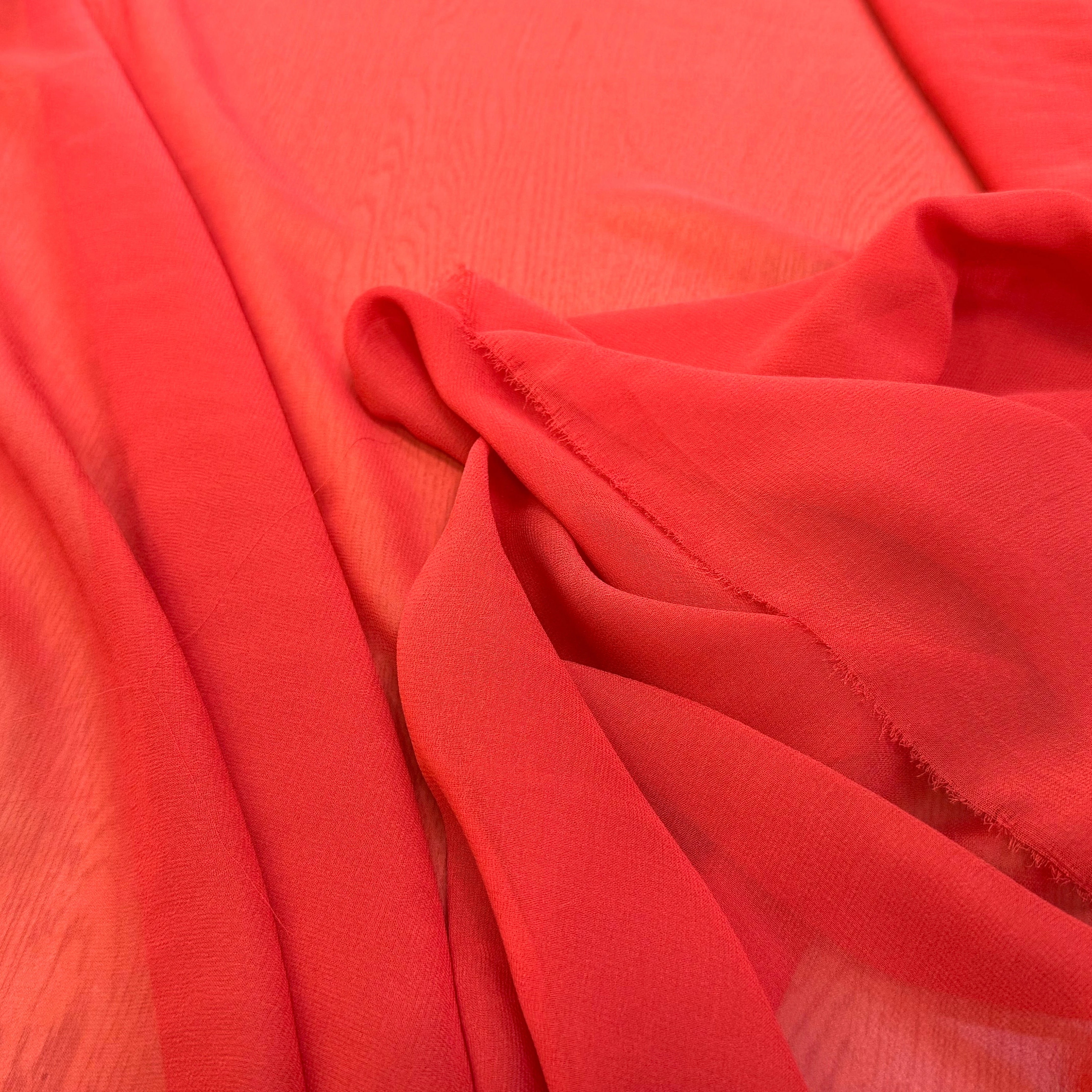 CREPE DE SOIE FLUIDE MANDARINE 136 DE LAIZE - My Little Coupon