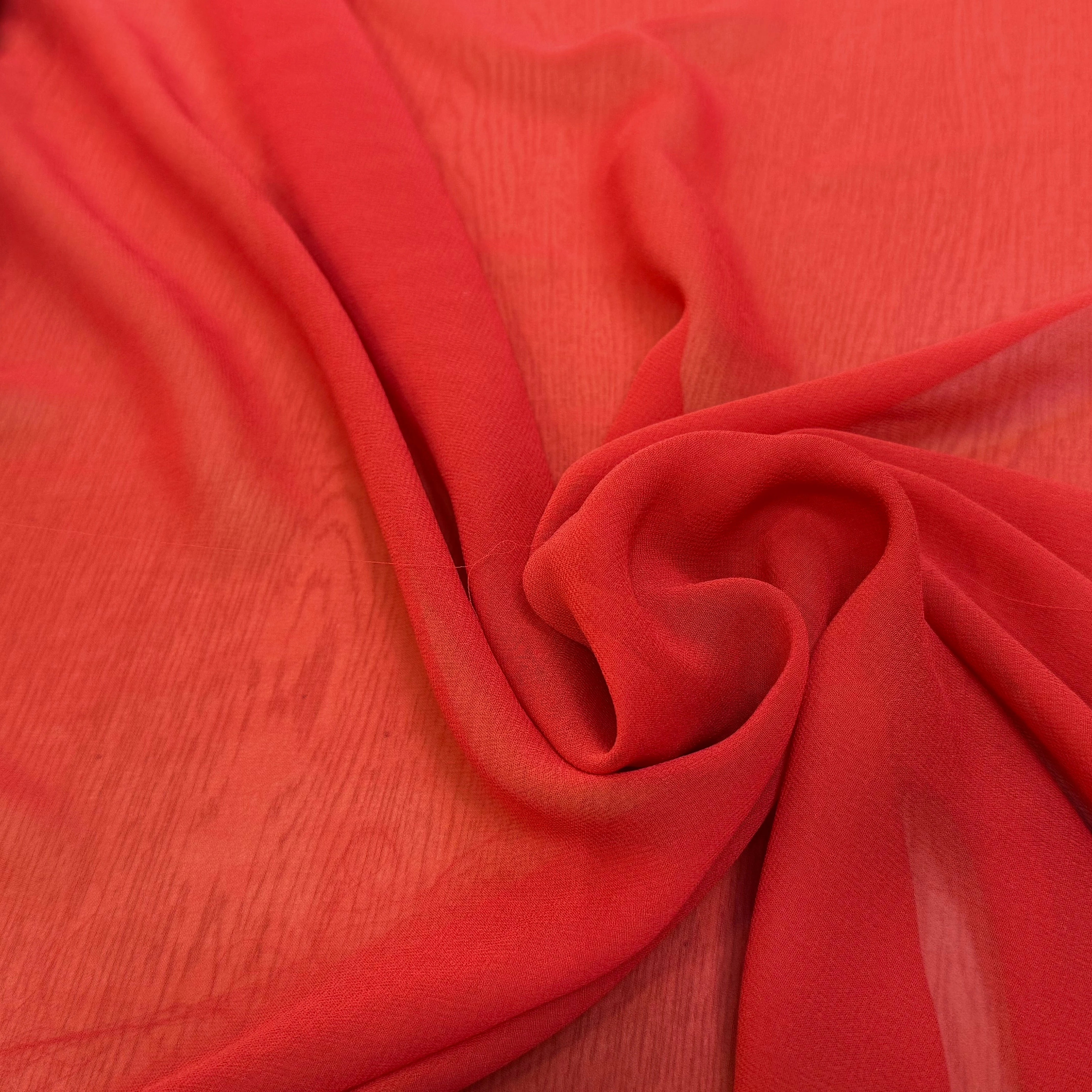 CREPE DE SOIE FLUIDE MANDARINE 136 DE LAIZE - My Little Coupon
