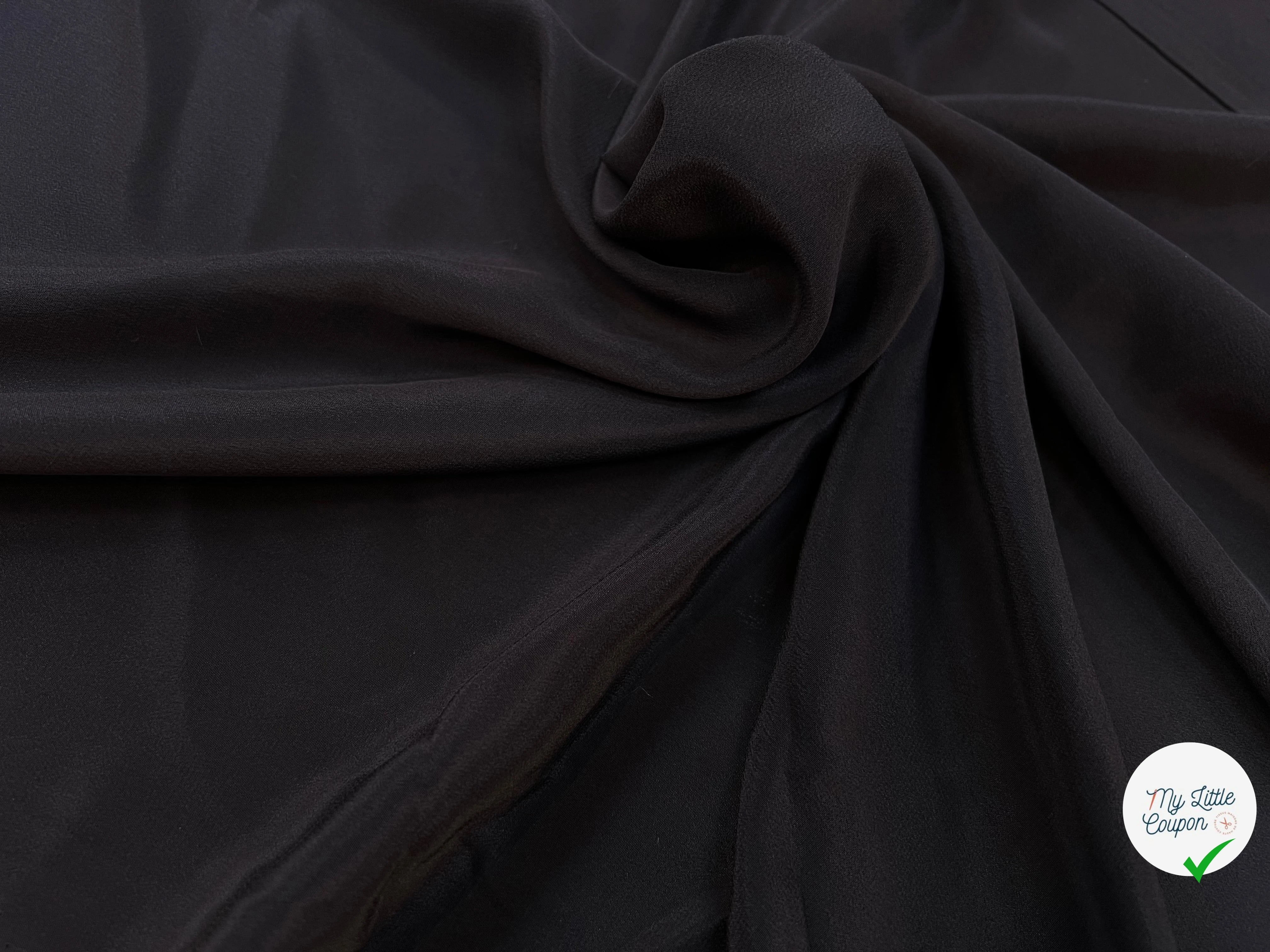 CRÈPE DE SOIE MARRON FONCÉ 100% SOIE 140CM - My Little Coupon