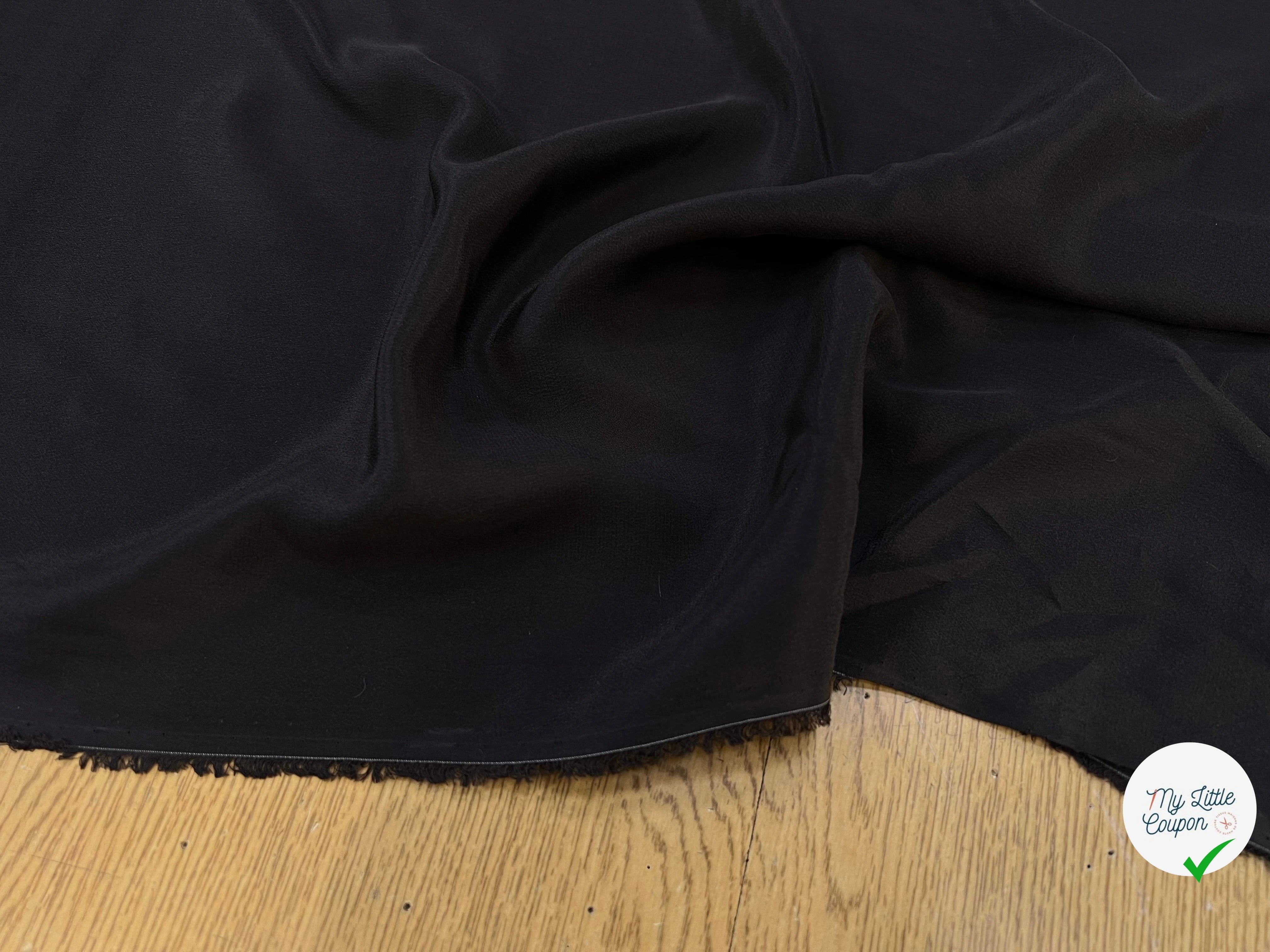 CRÈPE DE SOIE MARRON FONCÉ 100% SOIE 140CM - My Little Coupon