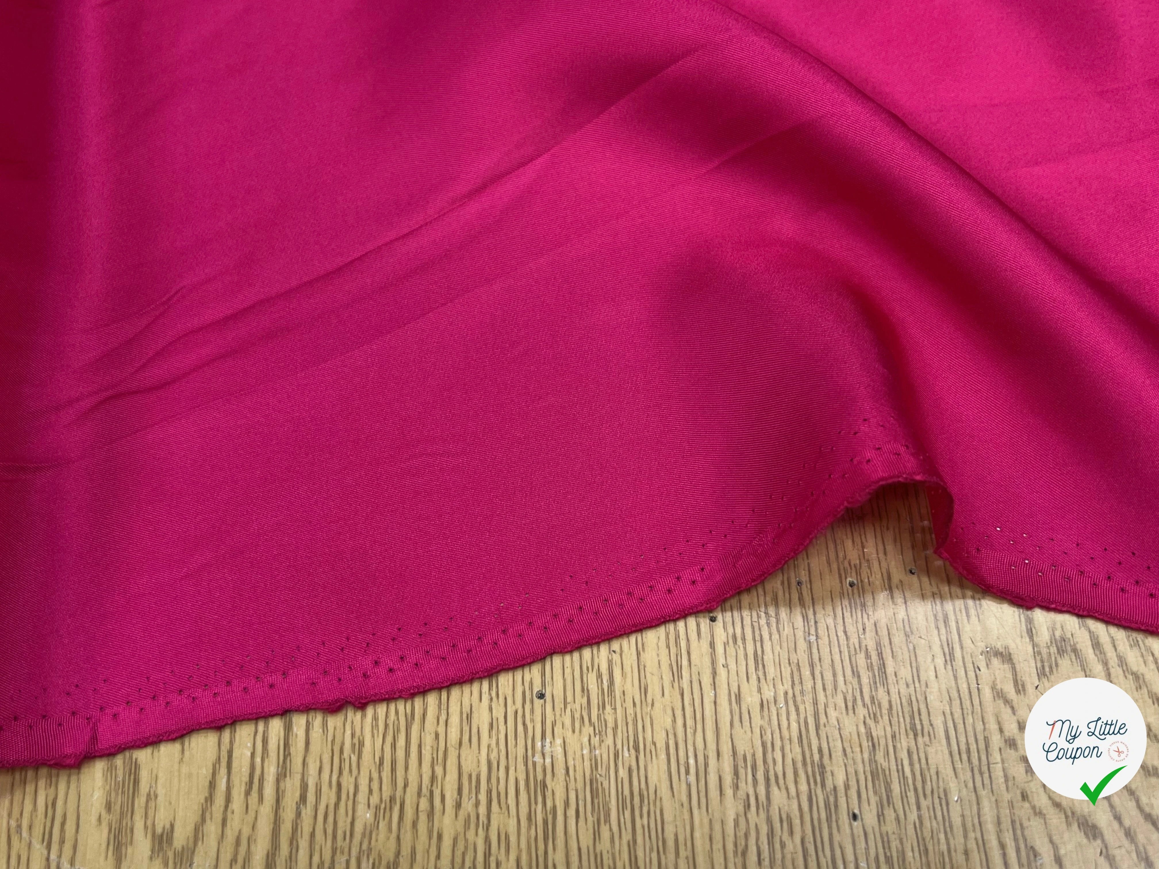 CREPE DE SOIE ROSE 100% SOIE 140CM - My Little Coupon