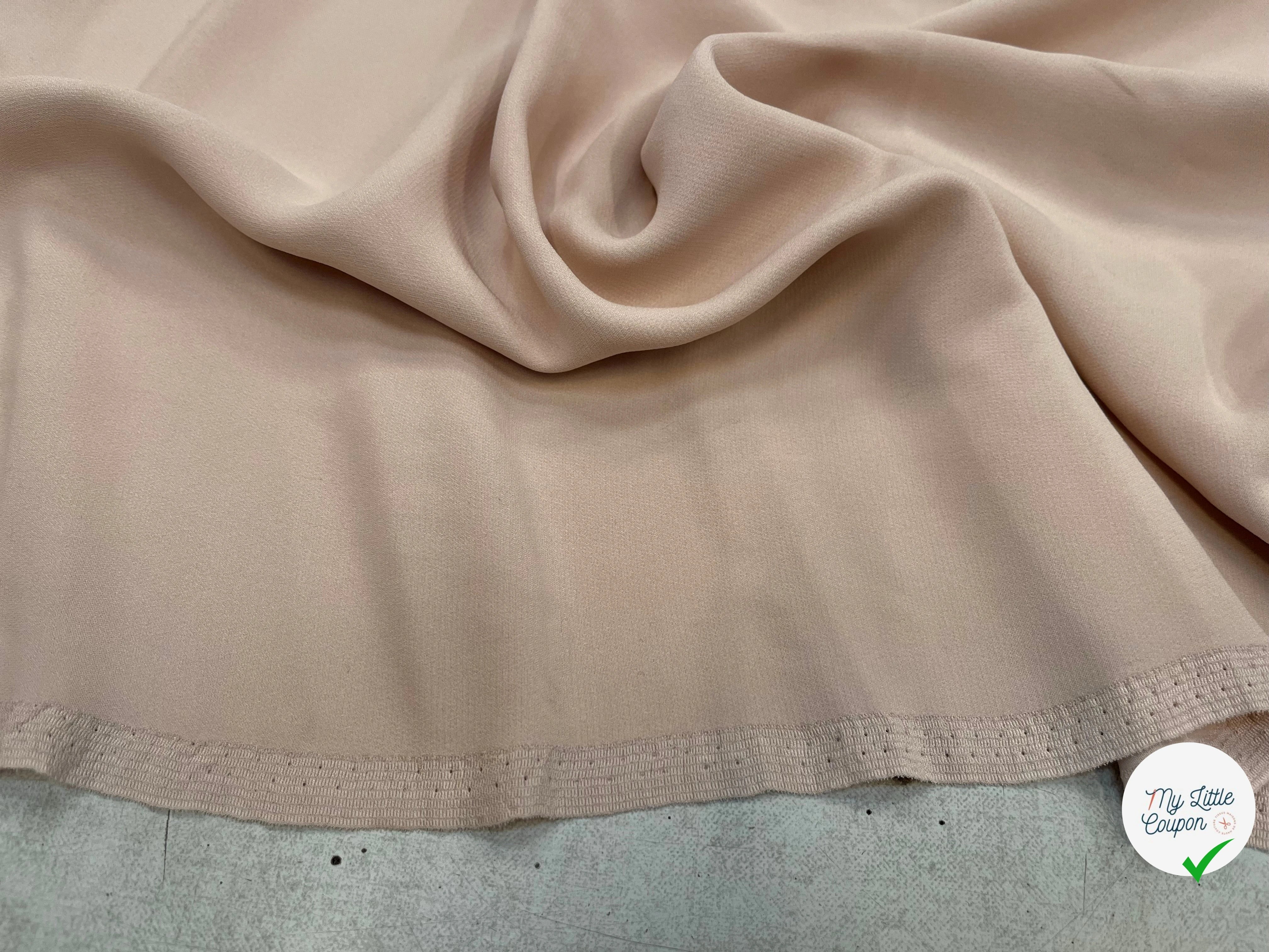 CREPE DE SOIE ROSE CHAIRE STRETCH ROSE - My Little Coupon
