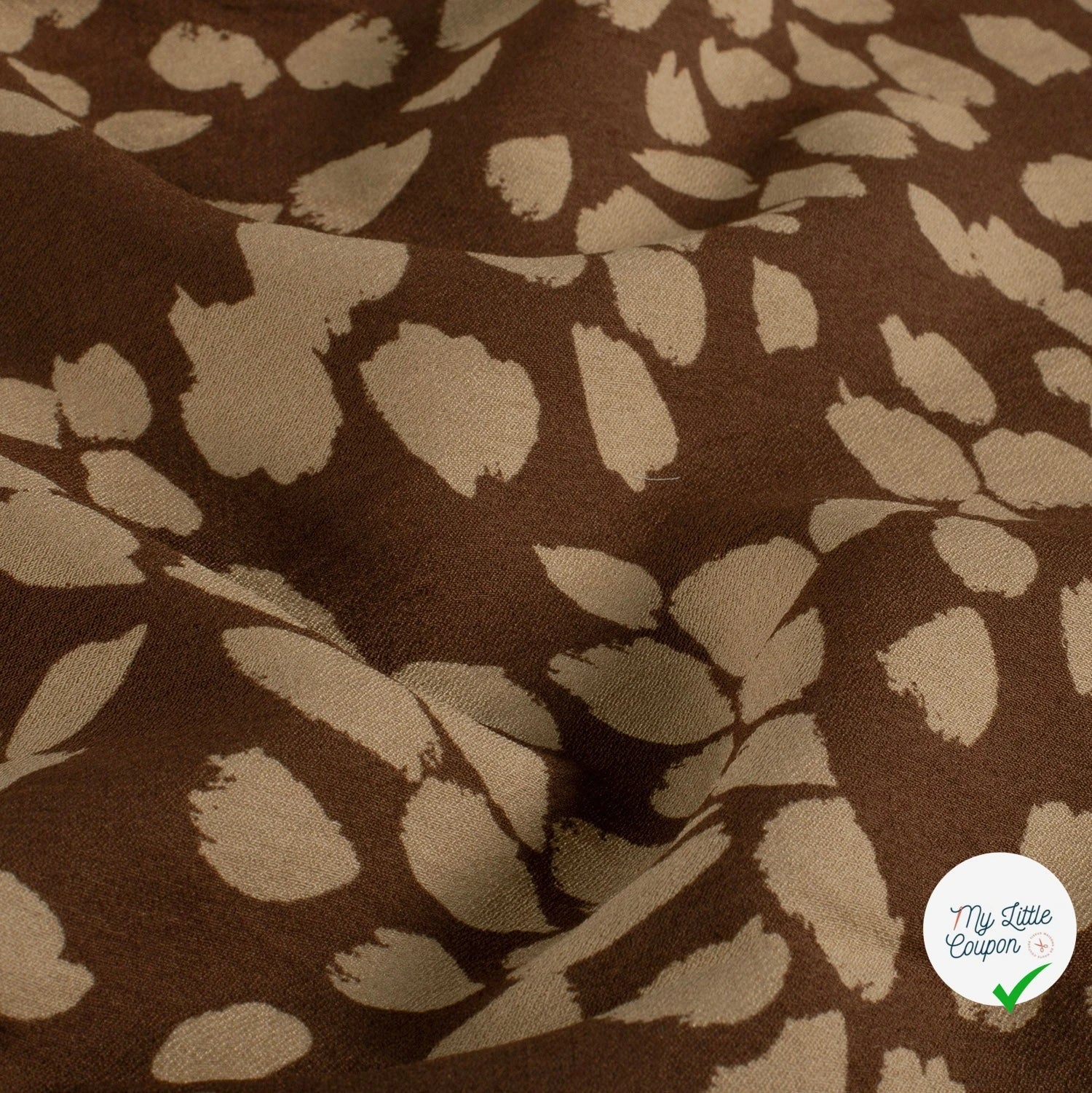 Crêpe de viscose abstrait marron