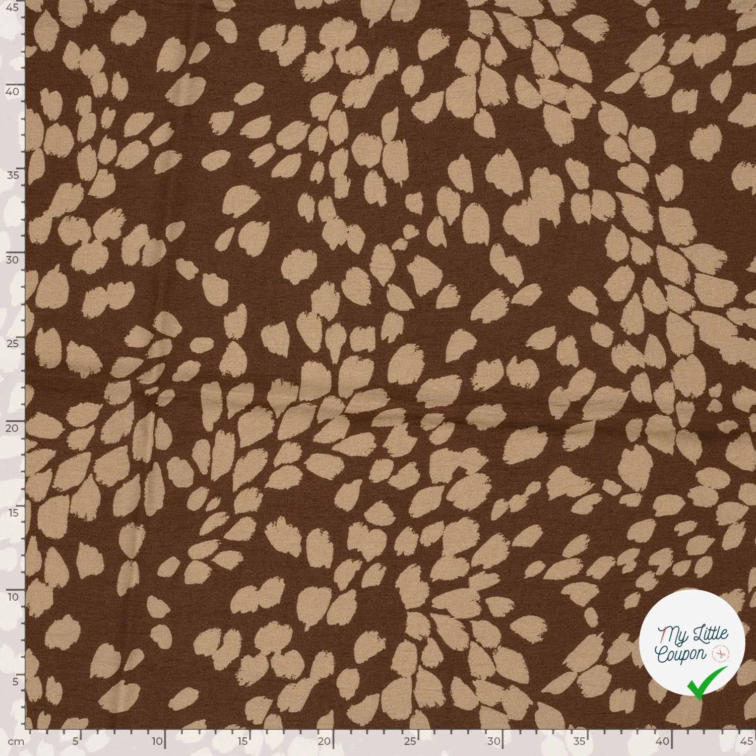 Crêpe de viscose abstrait marron