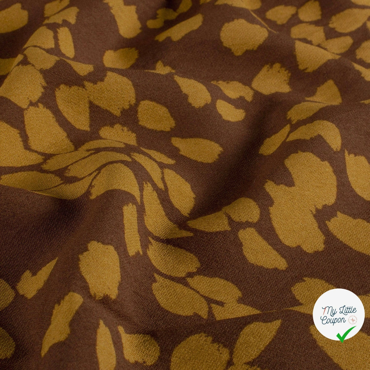 Crêpe de viscose abstrait ocre