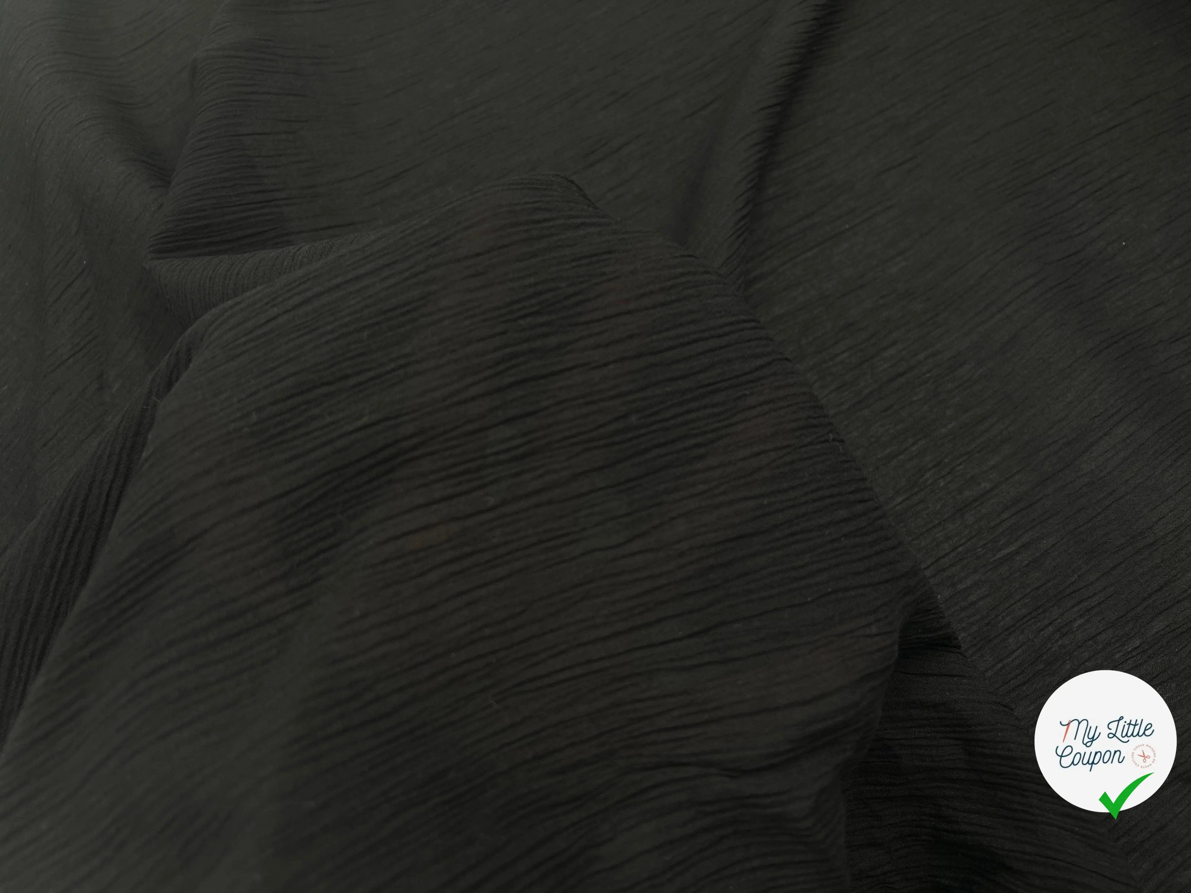 CRÊPE DE VISCOSE MATE NOIRE - My Little Coupon - tissu - coudre