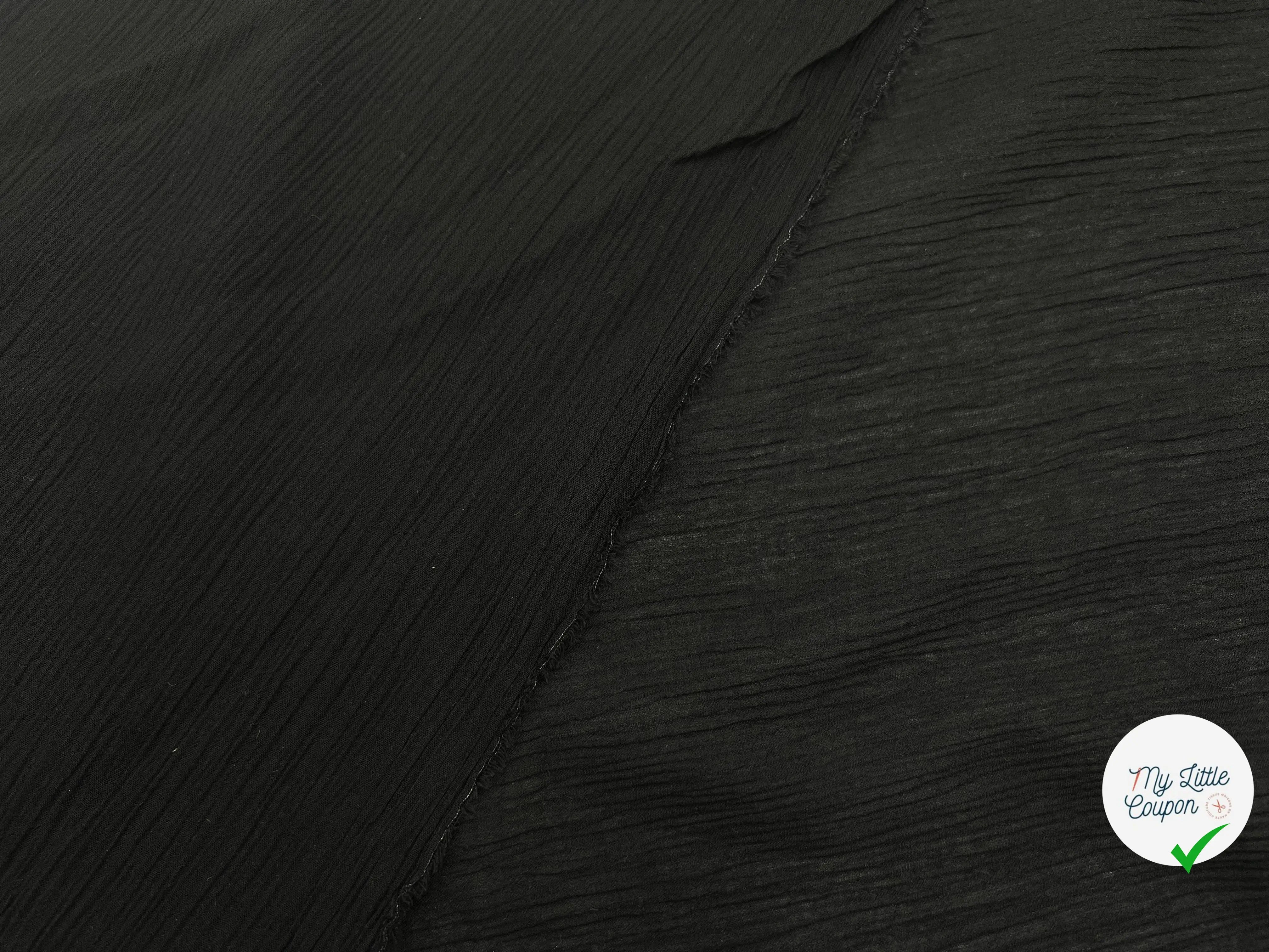 CRÊPE DE VISCOSE MATE NOIRE - My Little Coupon - tissu - coudre