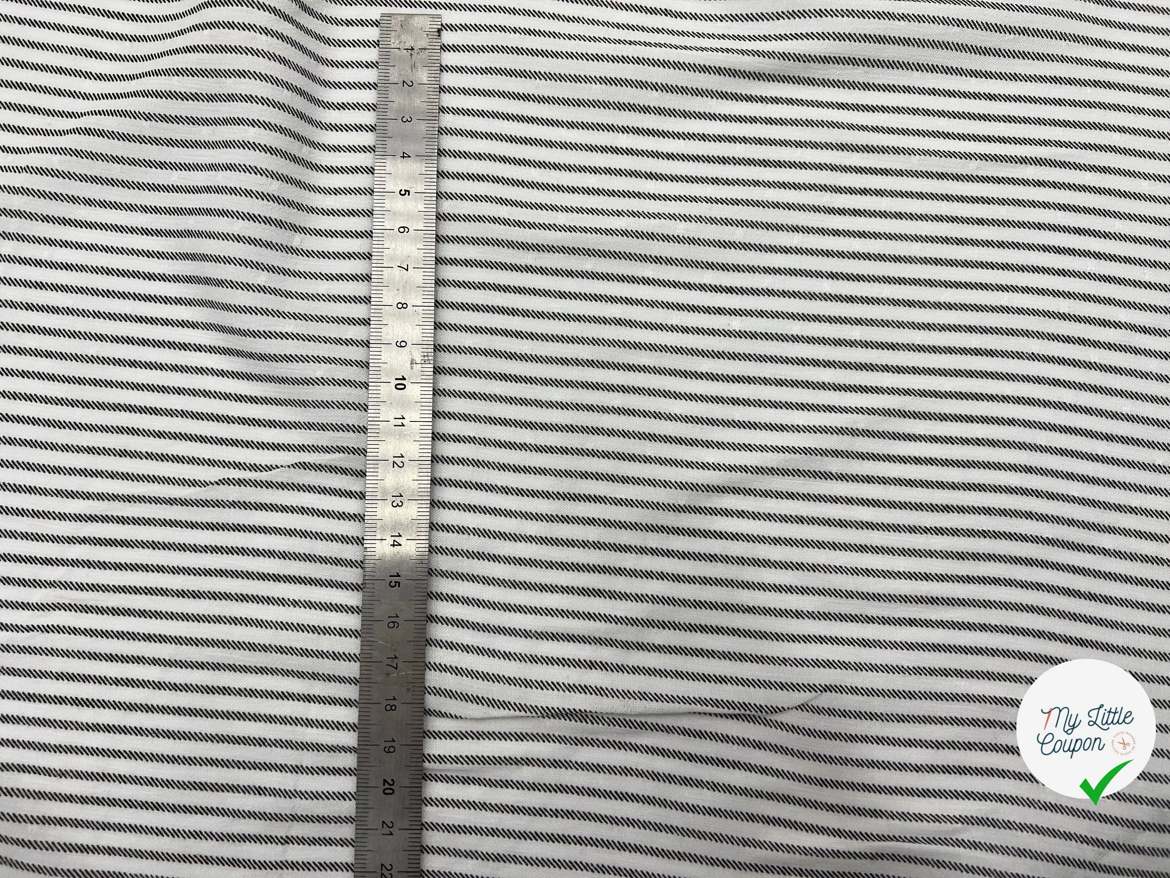CRÊPE DOBBY STRIPE VISCOSE ENVERS PLUMETIS - My Little Coupon - tissu - coudre