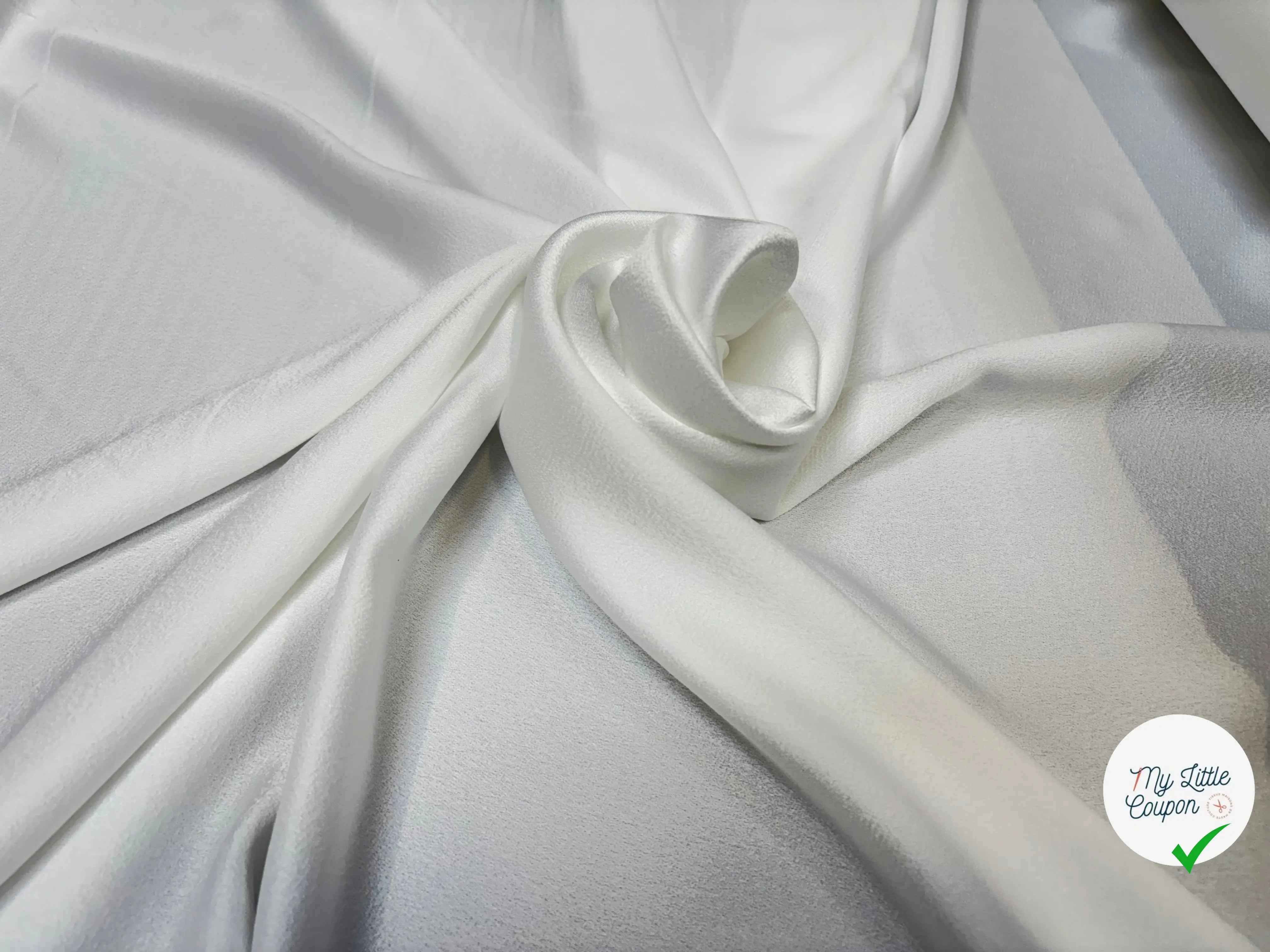 CRÊPE ENVERS SATIN BLANC OPTIQUE - My Little Coupon