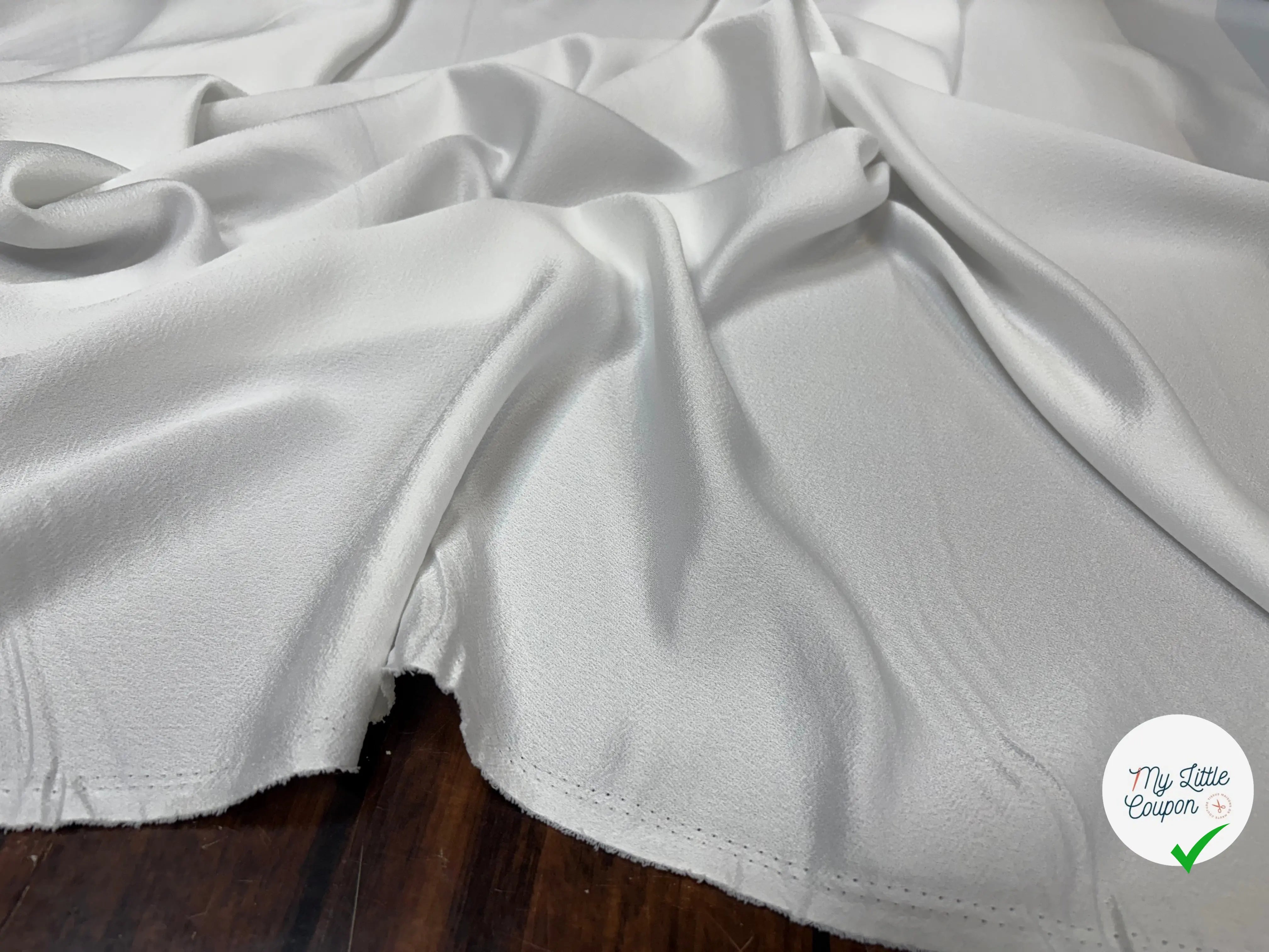 CRÊPE ENVERS SATIN BLANC OPTIQUE - My Little Coupon