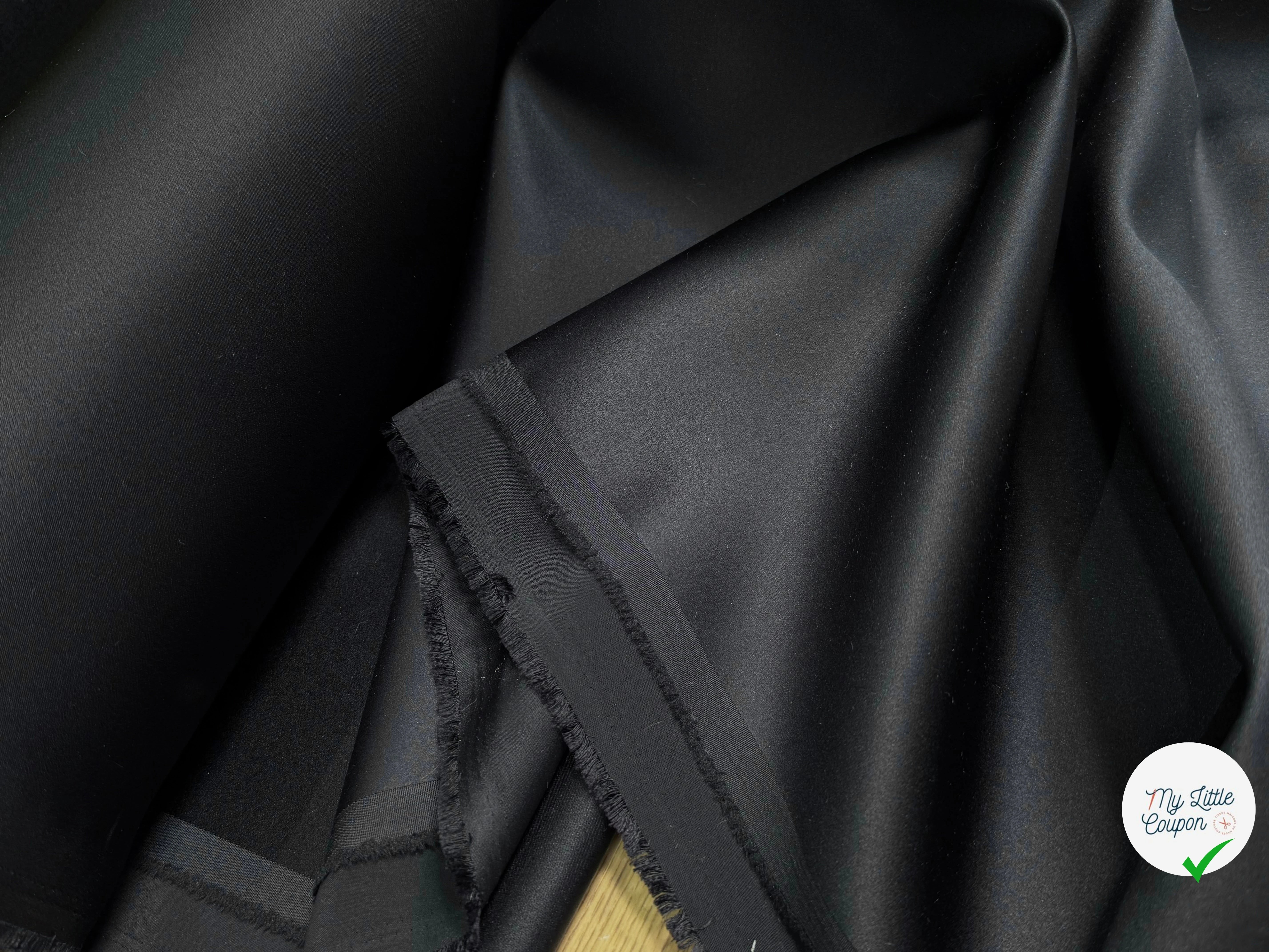 CREPE ENVERS SATIN CONTRECOLLÉ NOIR BELLE TENUE - My Little Coupon