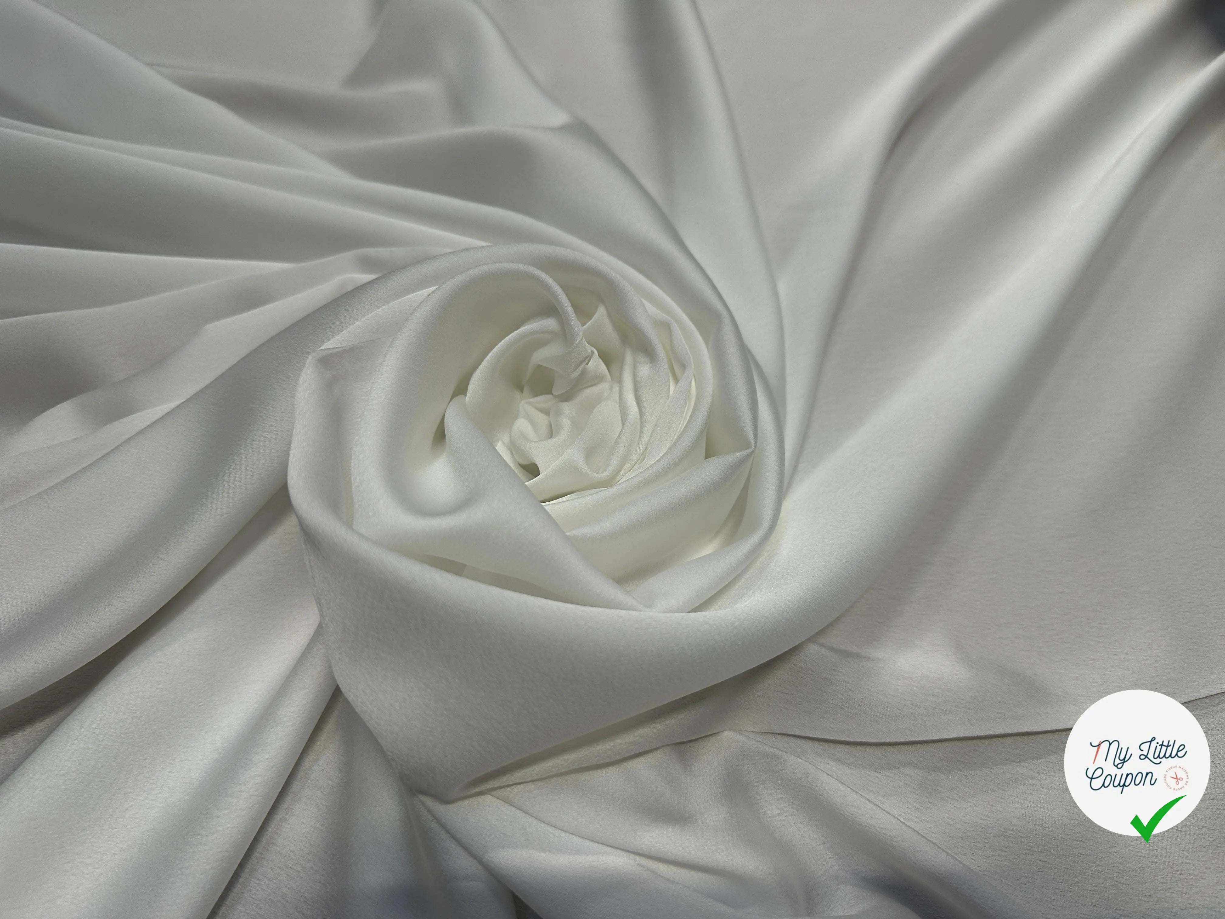 CREPE ENVERS SATIN LEGER BLANC OPTIQUEÂ - My Little Coupon
