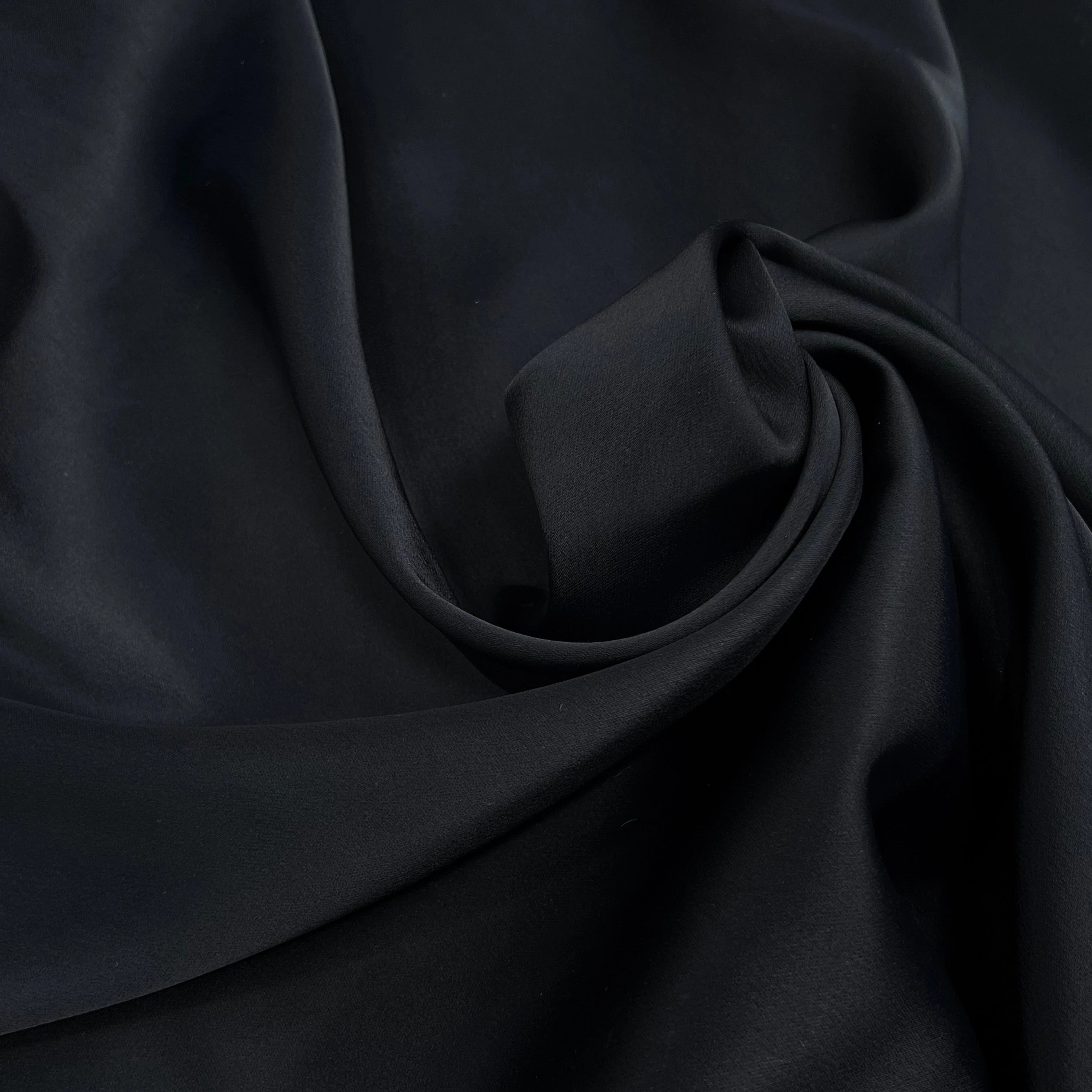 CREPE ENVERS SATIN LOURD NUIT ACETATE VISCOSE STRETCH - My Little Coupon