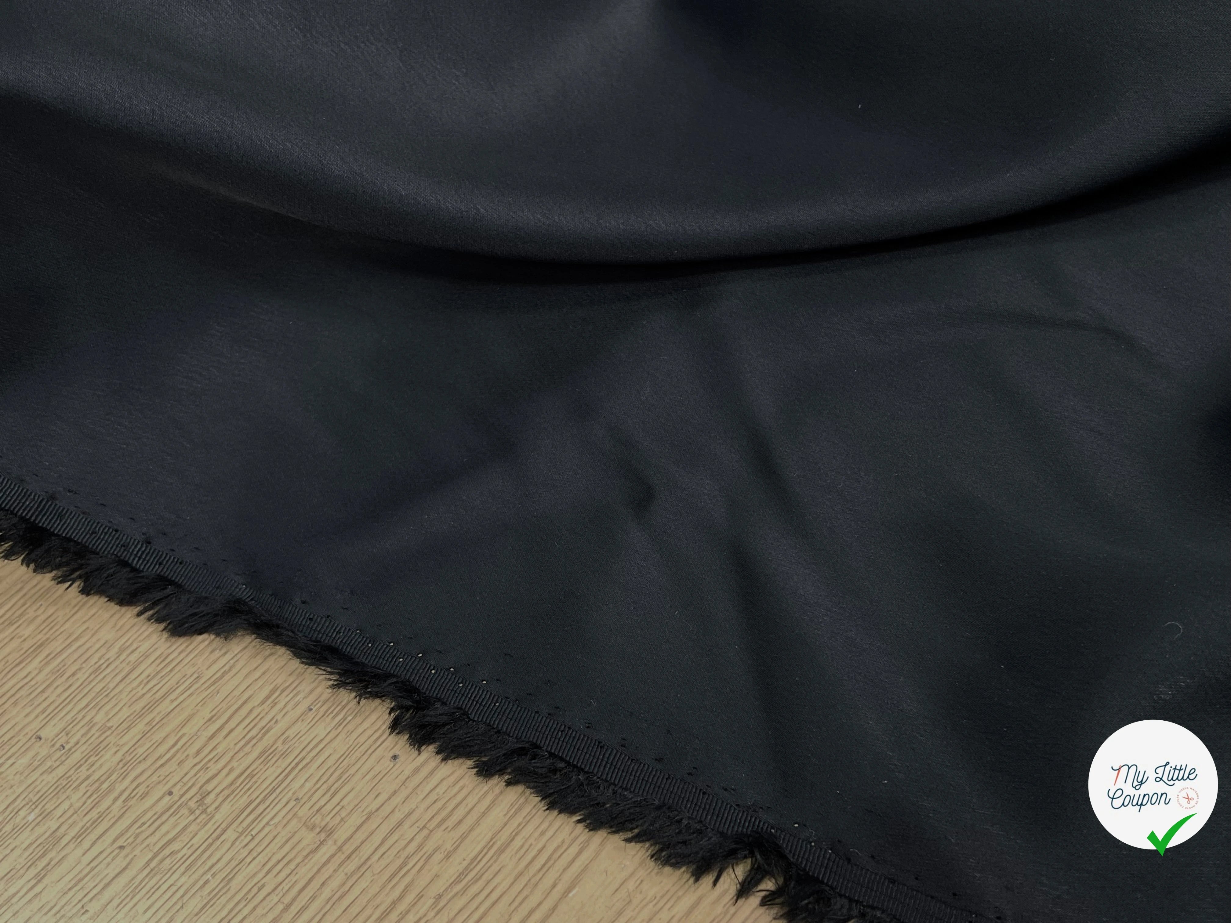 CREPE ENVERS SATIN LOURD NUIT ACETATE VISCOSE STRETCH - My Little Coupon