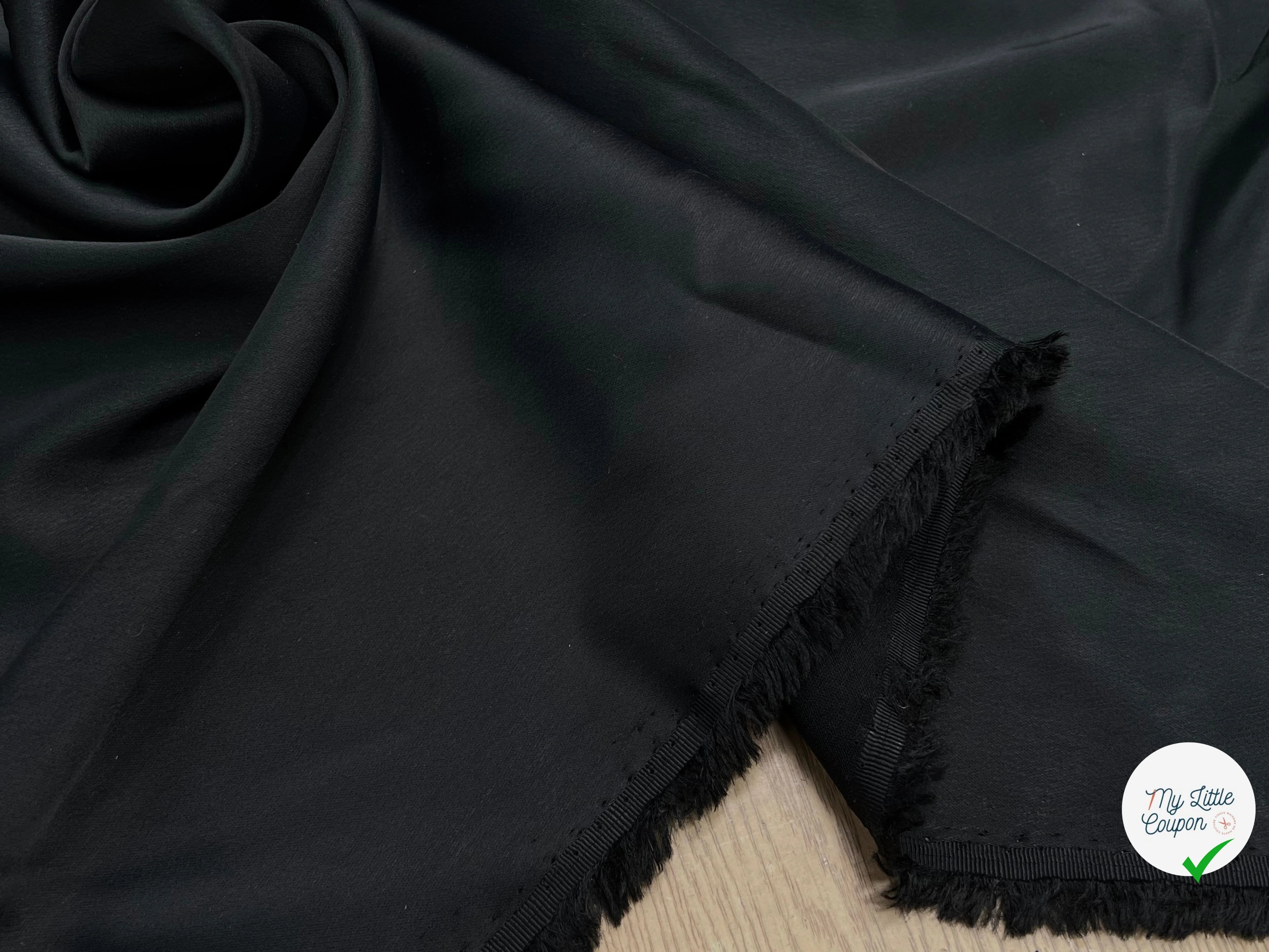 CREPE ENVERS SATIN LOURD NUIT ACETATE VISCOSE STRETCH - My Little Coupon