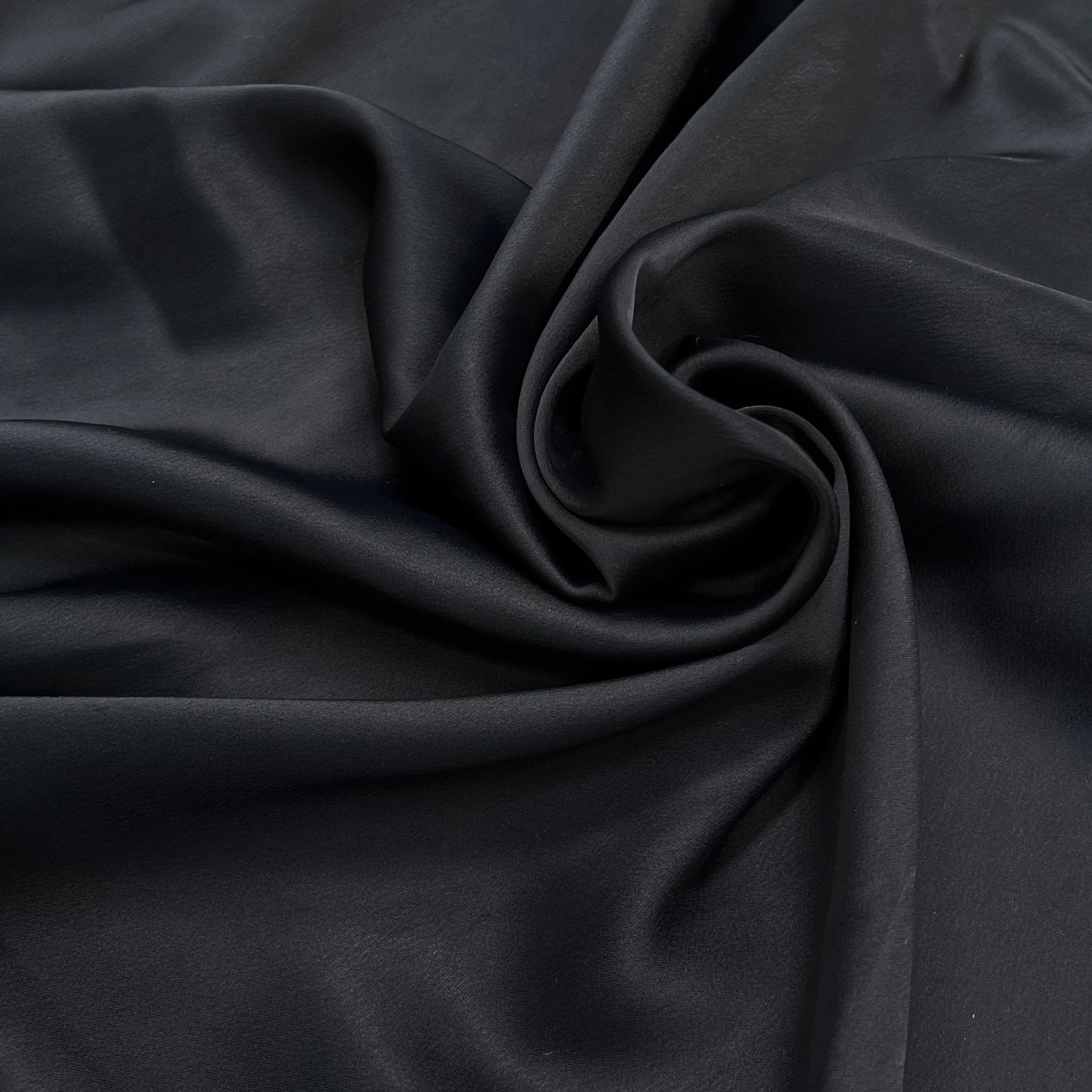 CREPE ENVERS SATIN LOURD NUIT ACETATE VISCOSE STRETCH - My Little Coupon