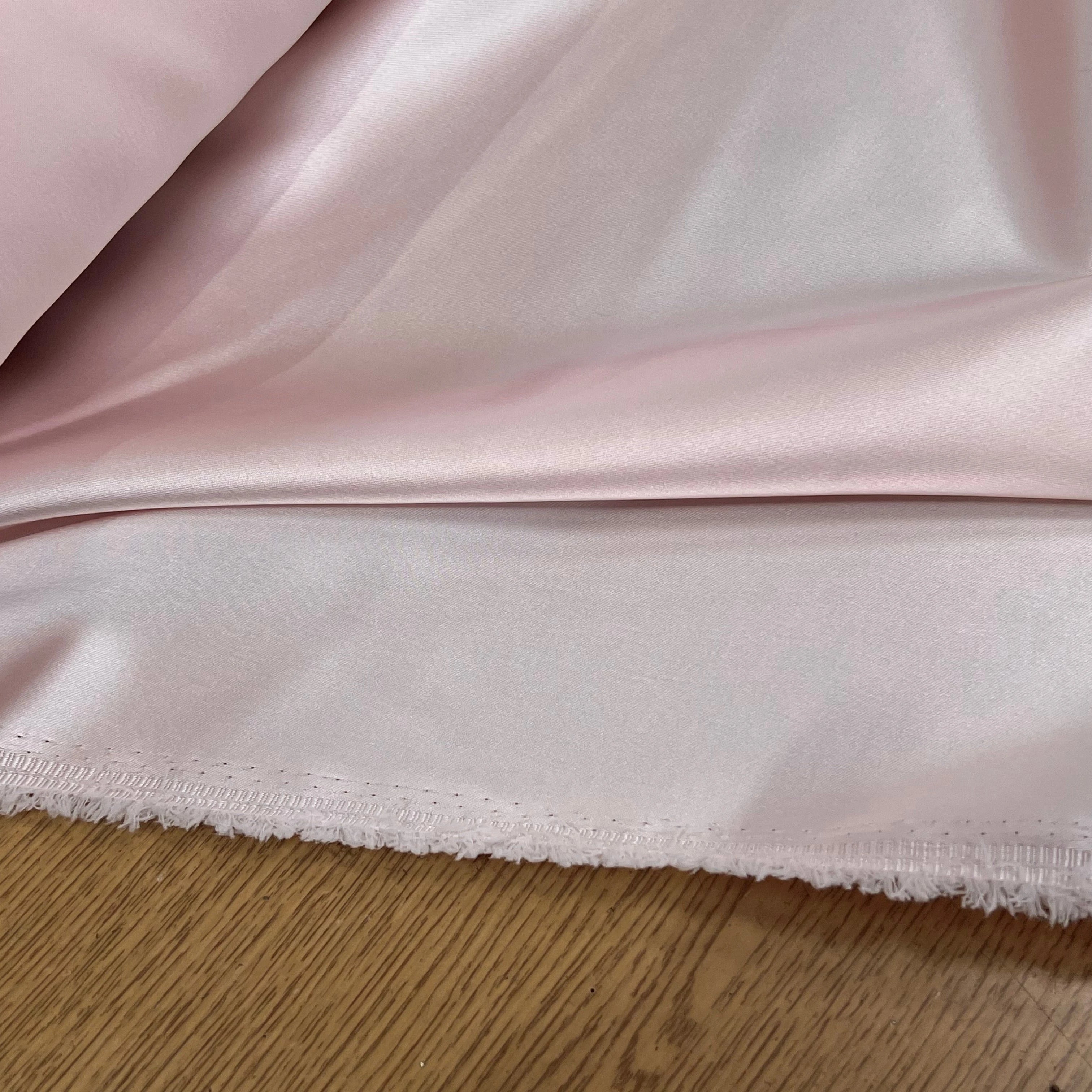 CREPE ENVERS SATIN LOURD ROSE PALE STRETCH - My Little Coupon