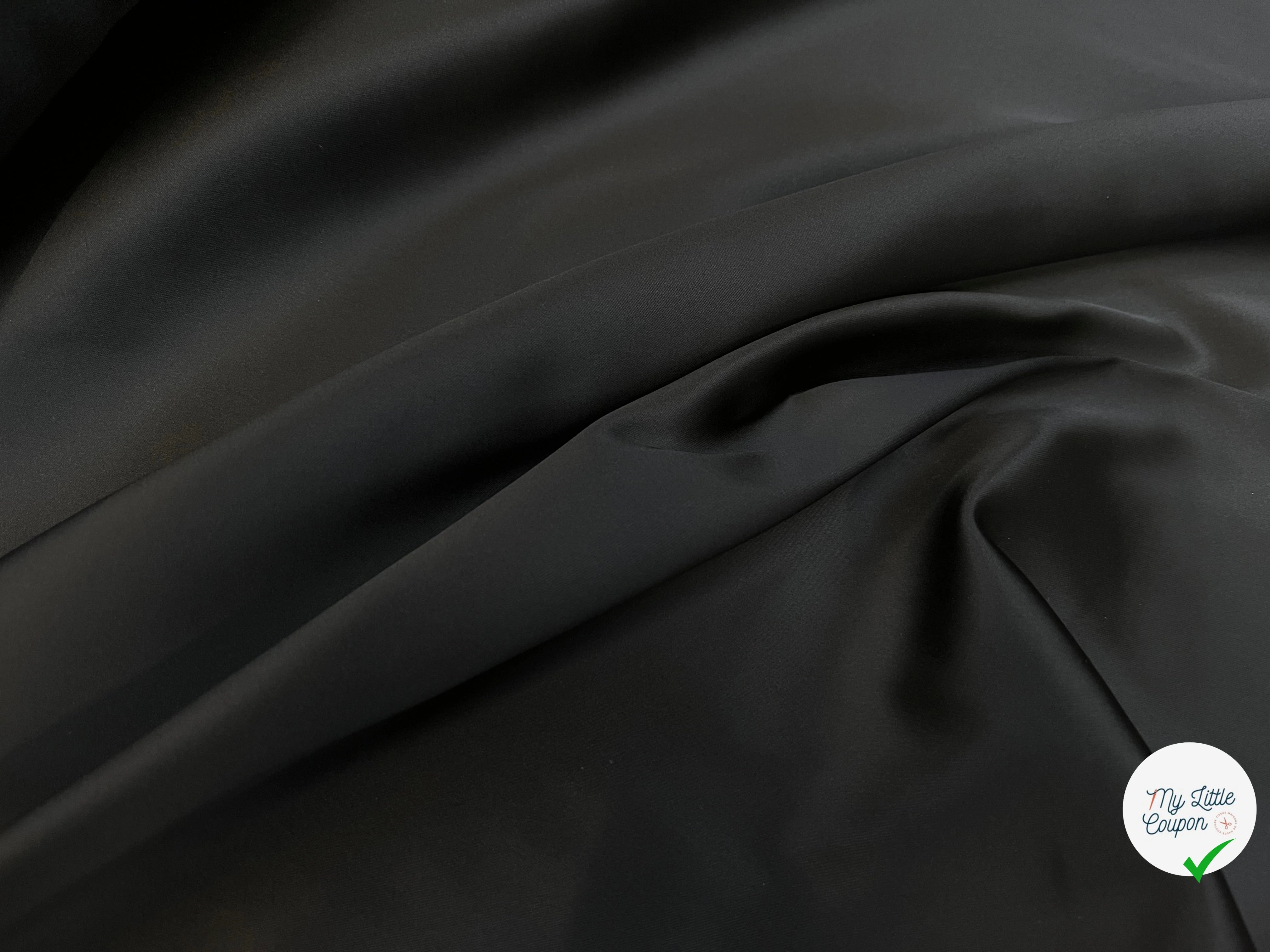 CRÈPE ENVERS SATIN NOIR 135CM JAPAN - My Little Coupon