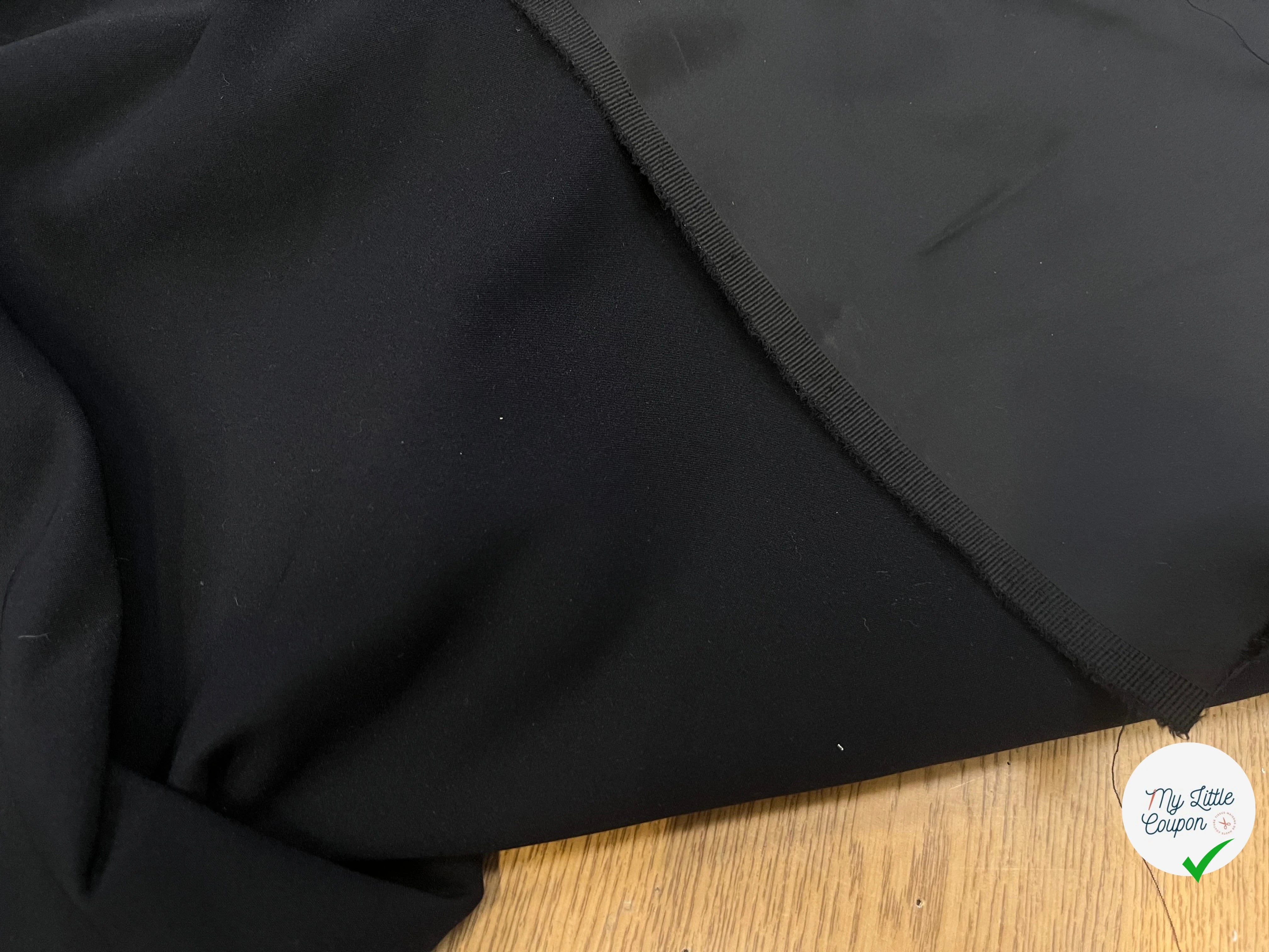 CRÈPE ENVERS SATIN NOIR 135CM JAPAN - My Little Coupon