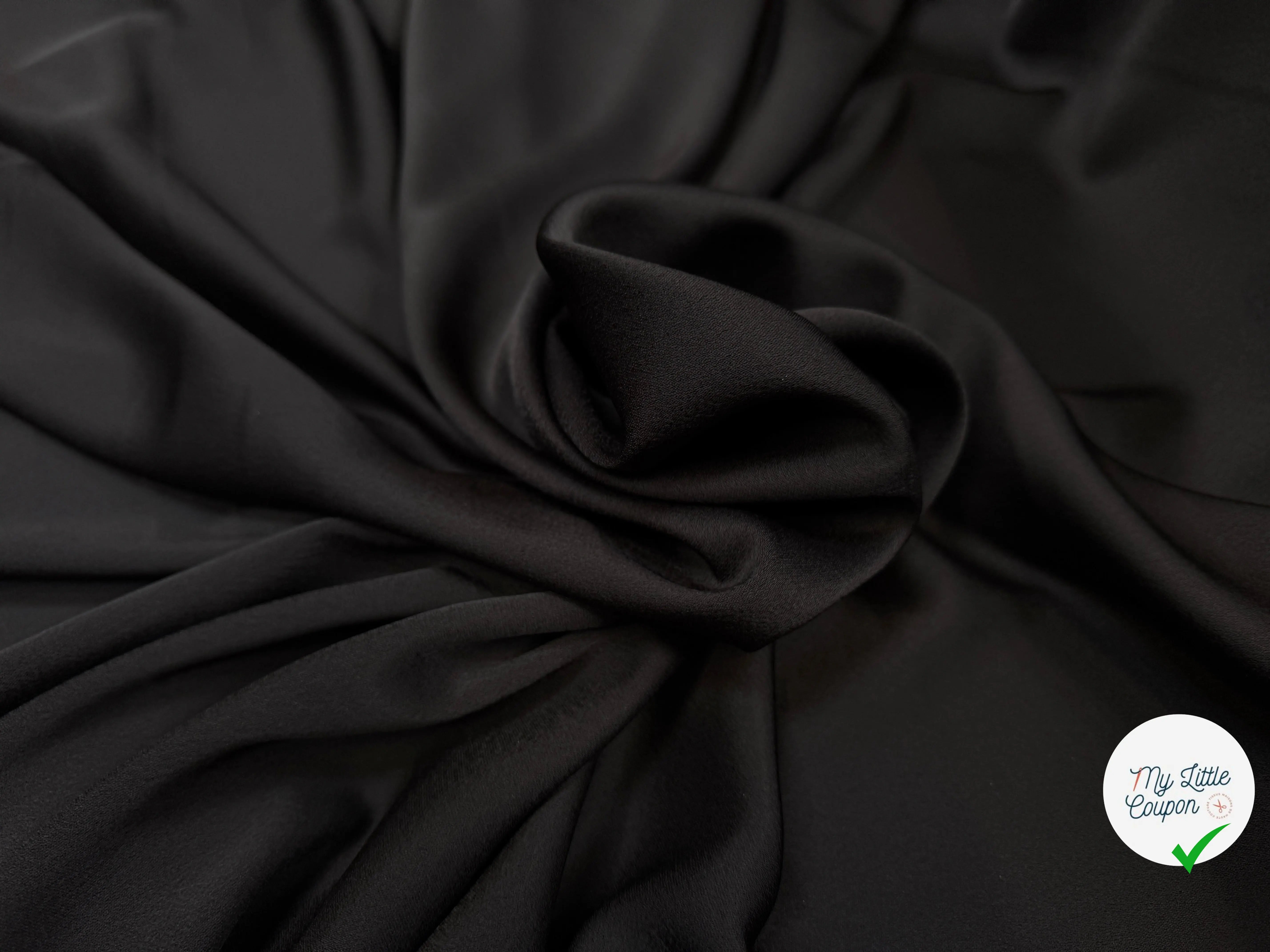 CRÉPE ENVERS SATIN NOIR - My Little Coupon