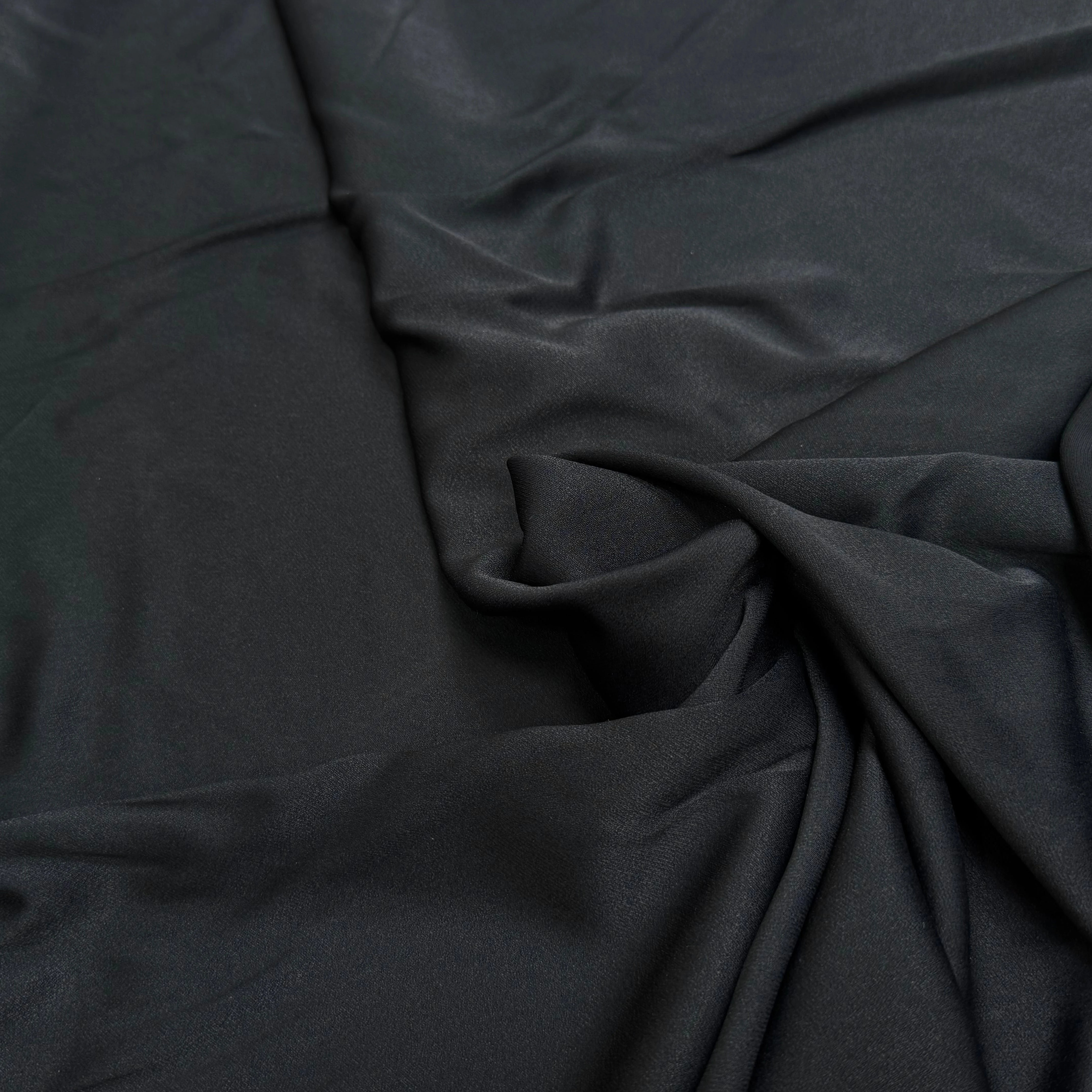 CREPE ENVERS SATIN POLIVISCOSE NOIR BEAU TOMBÉ - My Little Coupon