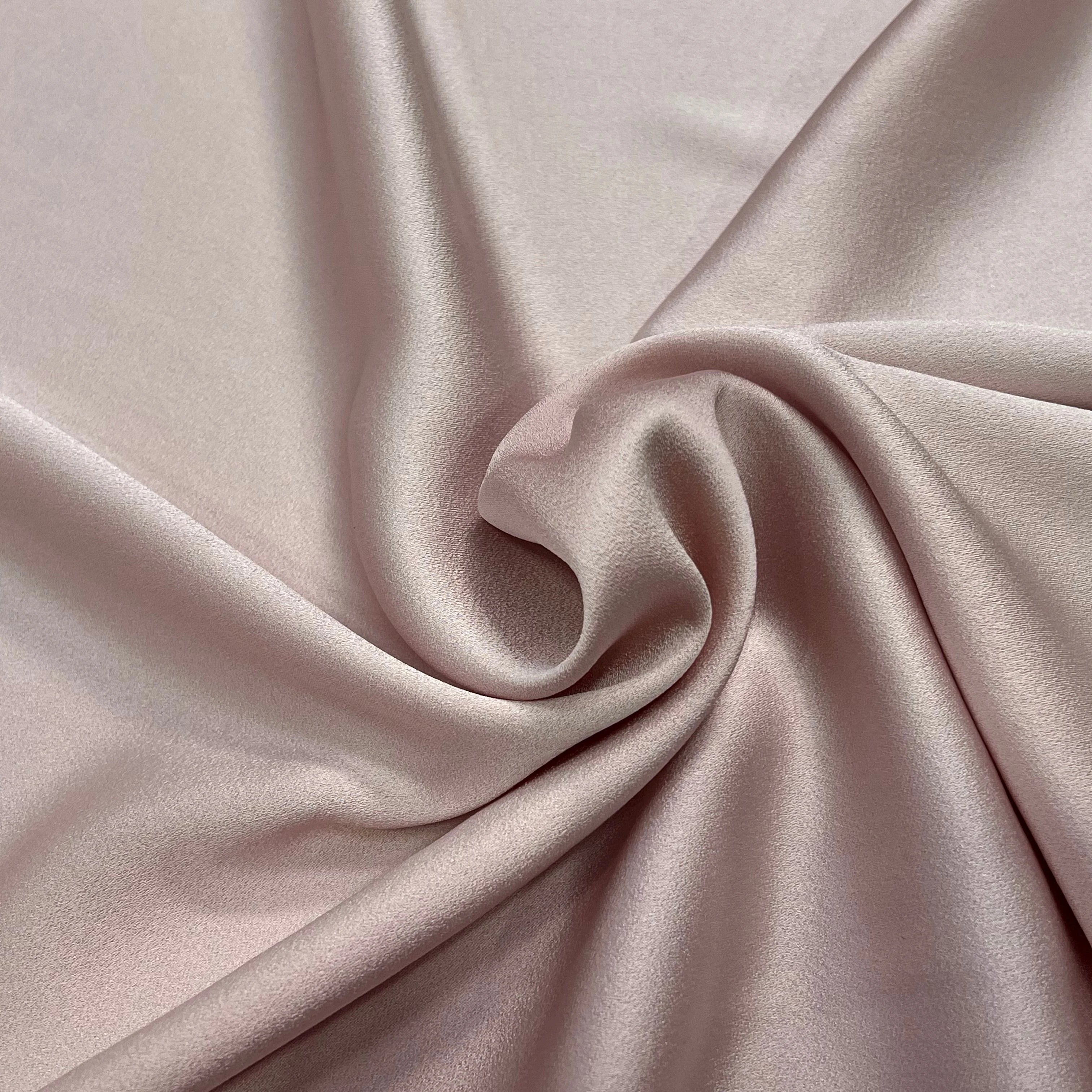 CREPE ENVERS SATIN ROSE PALE VISCOSE ET ACETATE - My Little Coupon