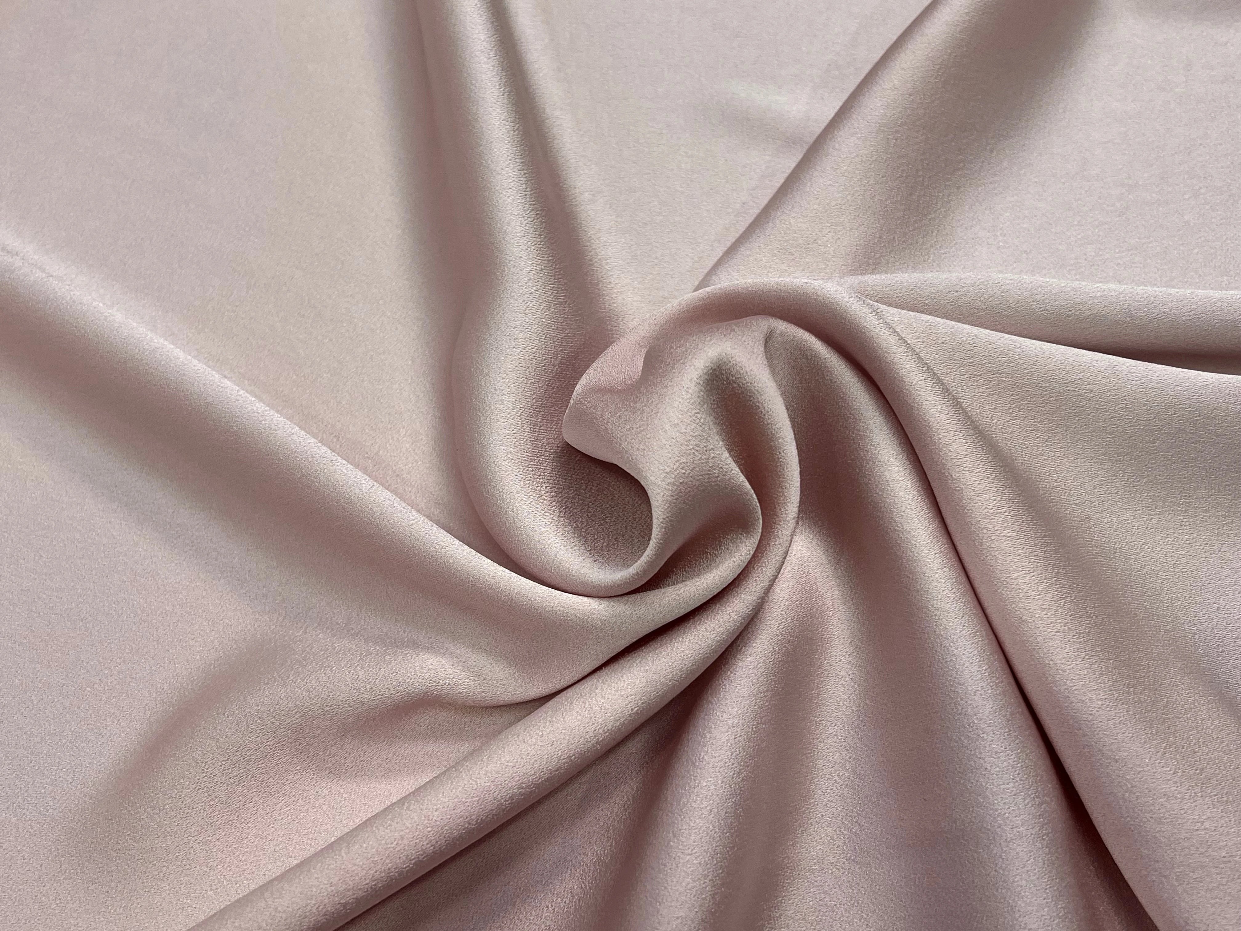 CREPE ENVERS SATIN ROSE PALE VISCOSE ET ACETATE - My Little Coupon