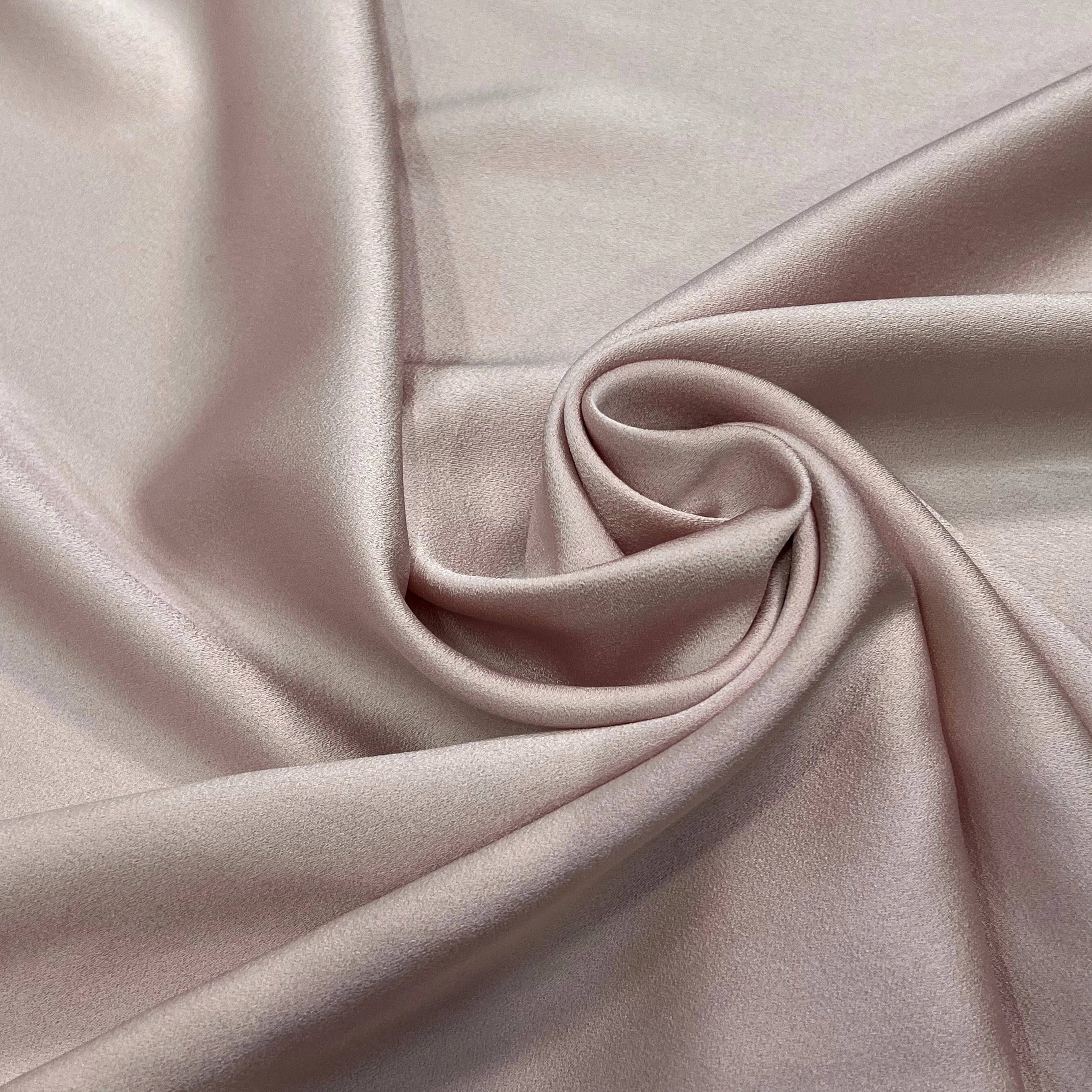 CREPE ENVERS SATIN ROSE PALE VISCOSE ET ACETATE - My Little Coupon