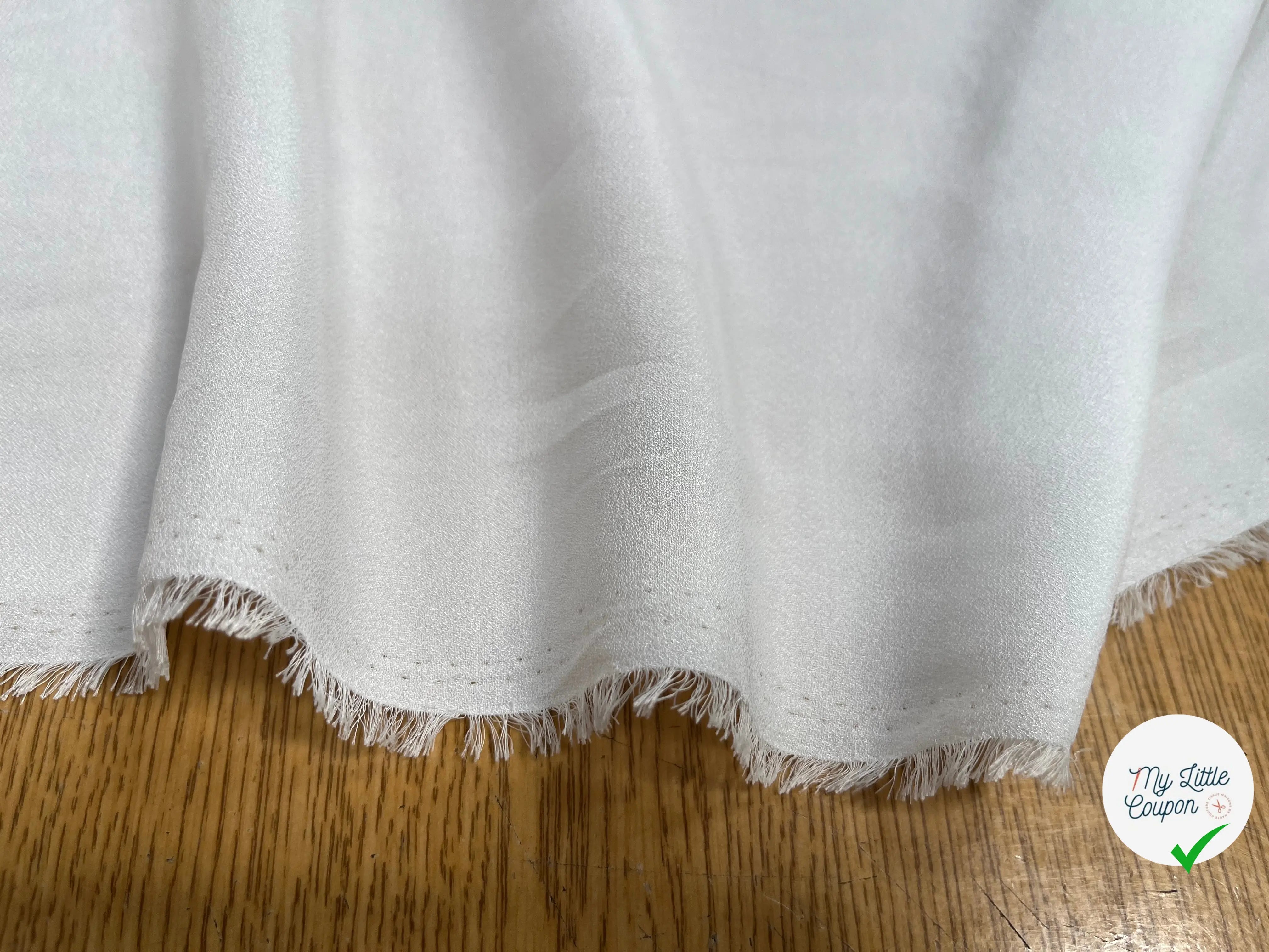 CRÊPE ENVERS SATIN UNI BLANC - My Little Coupon