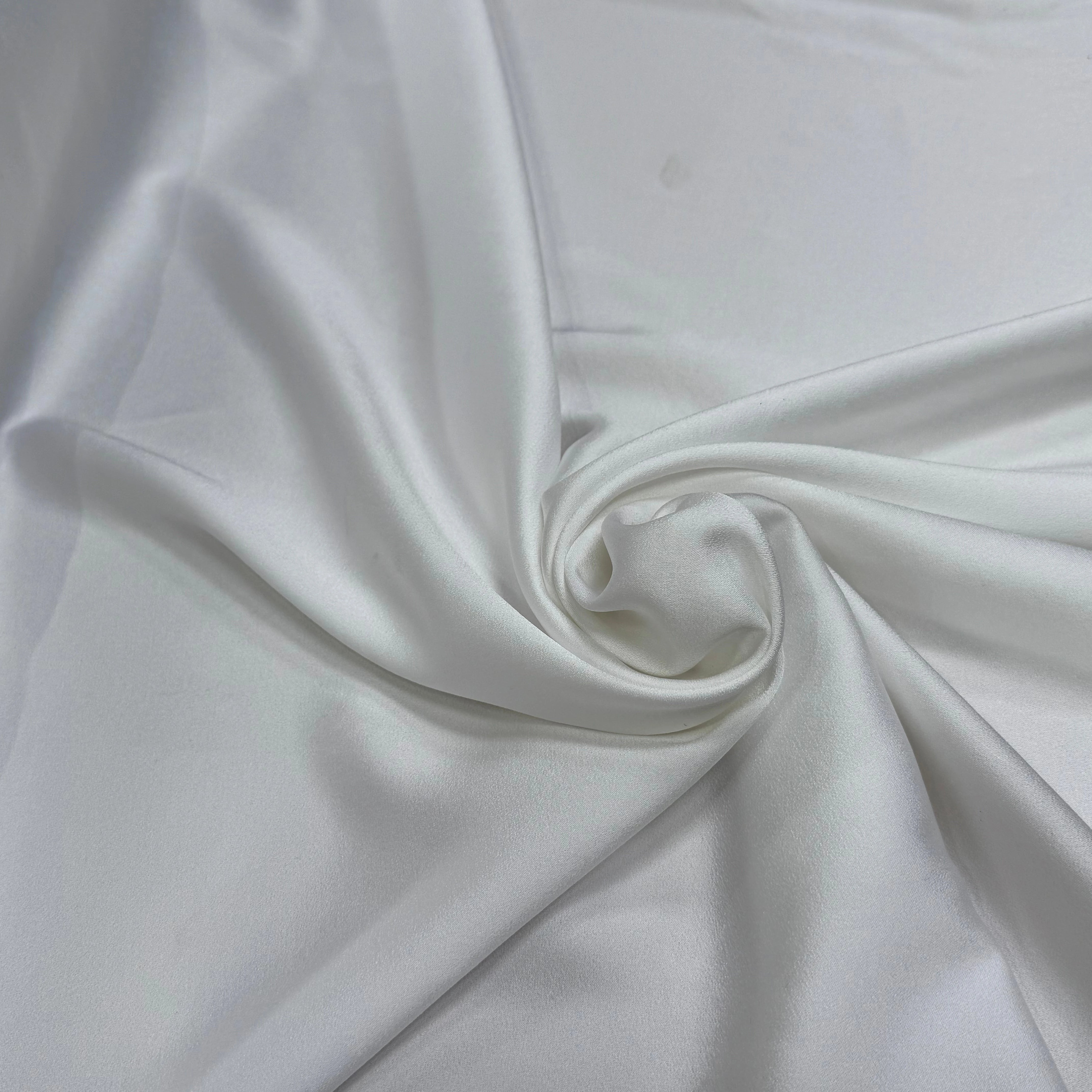 CREPE ENVERS SATIN VISCOSE ACÉTATE MAT BLANC OPTIQUE - My Little Coupon