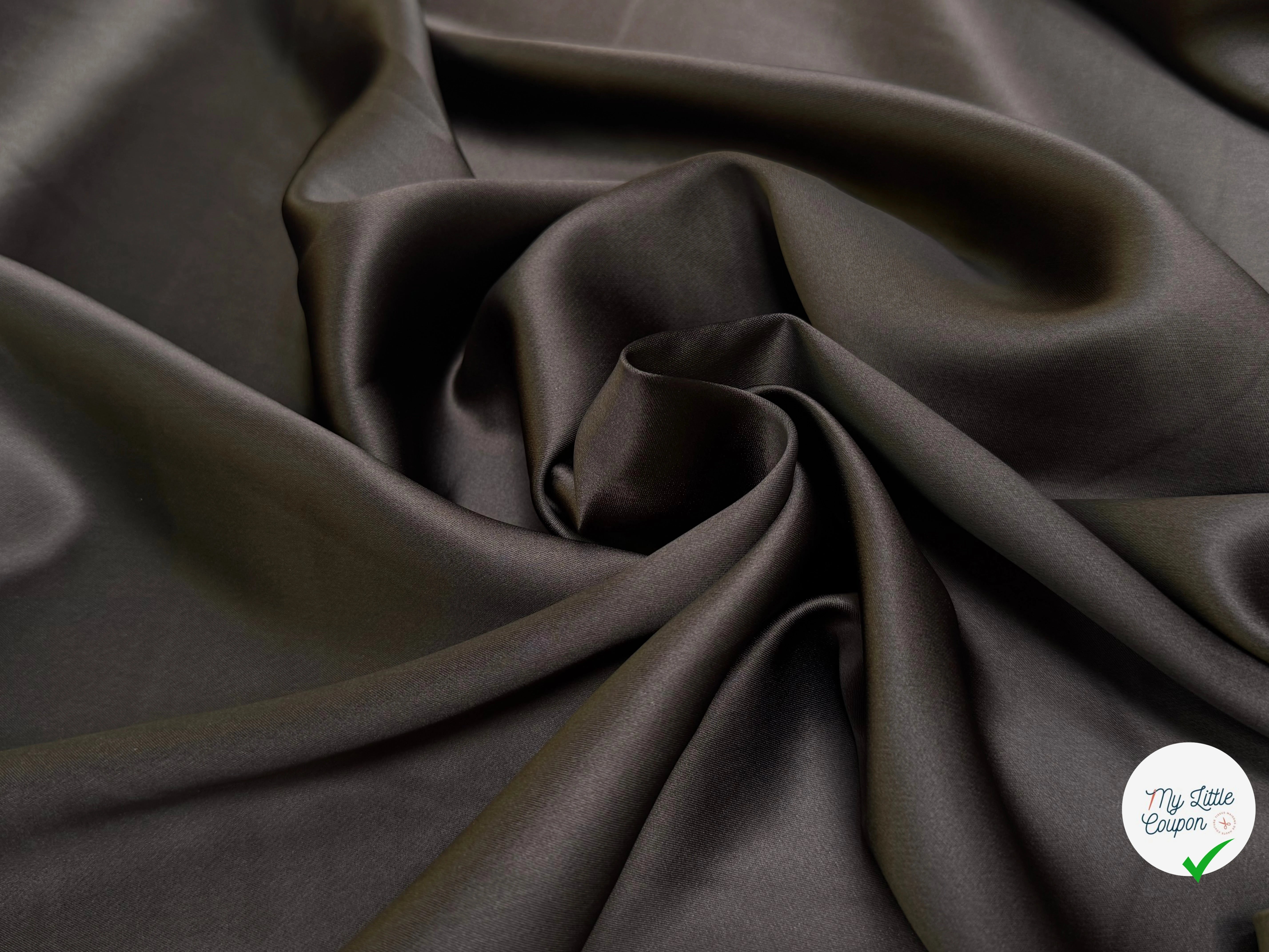 CREPE ENVERS SATIN VISCOSE BEAU TOMBÉ BRONZE - My Little Coupon