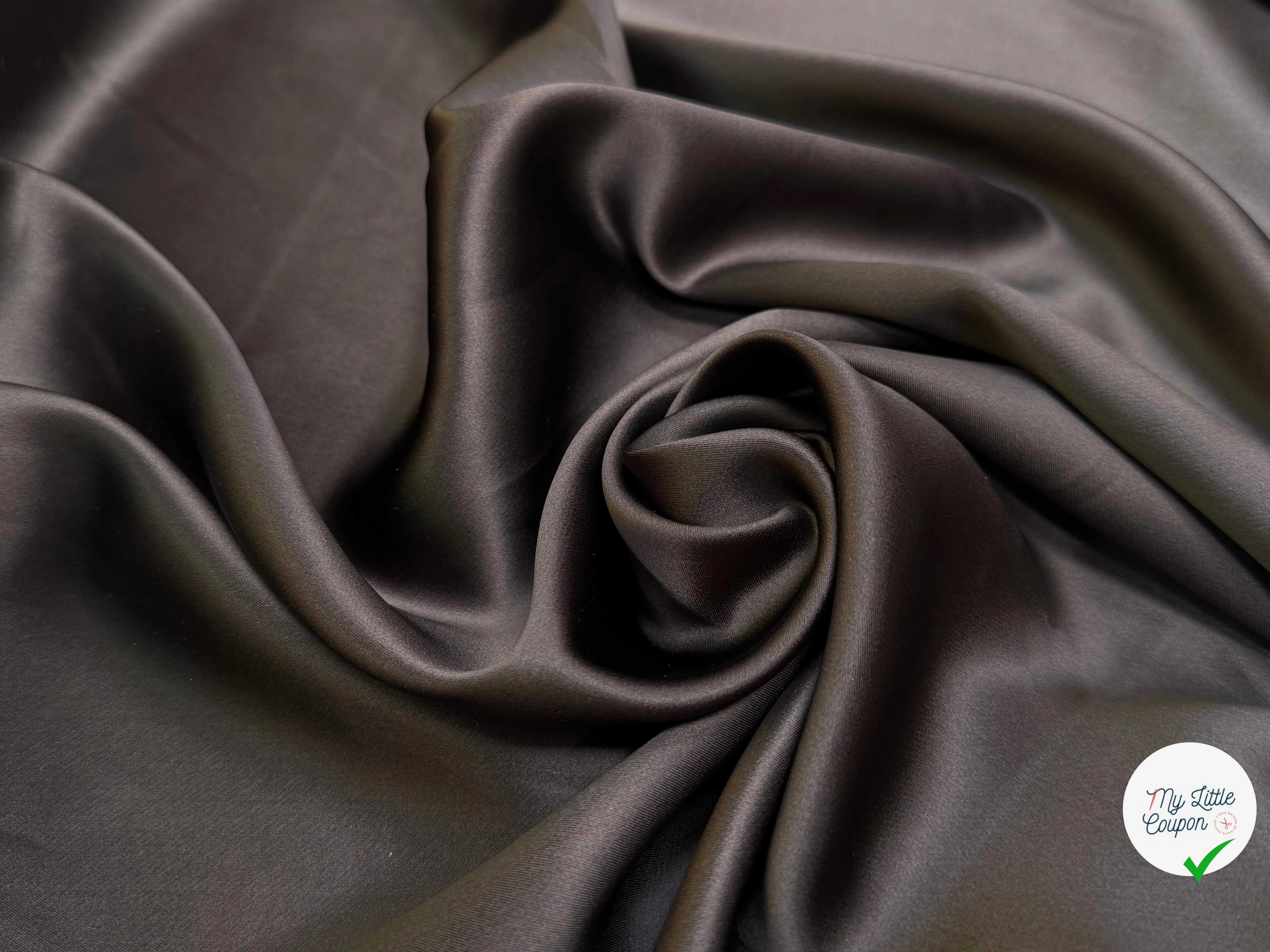 CREPE ENVERS SATIN VISCOSE BEAU TOMBÉ BRONZE - My Little Coupon