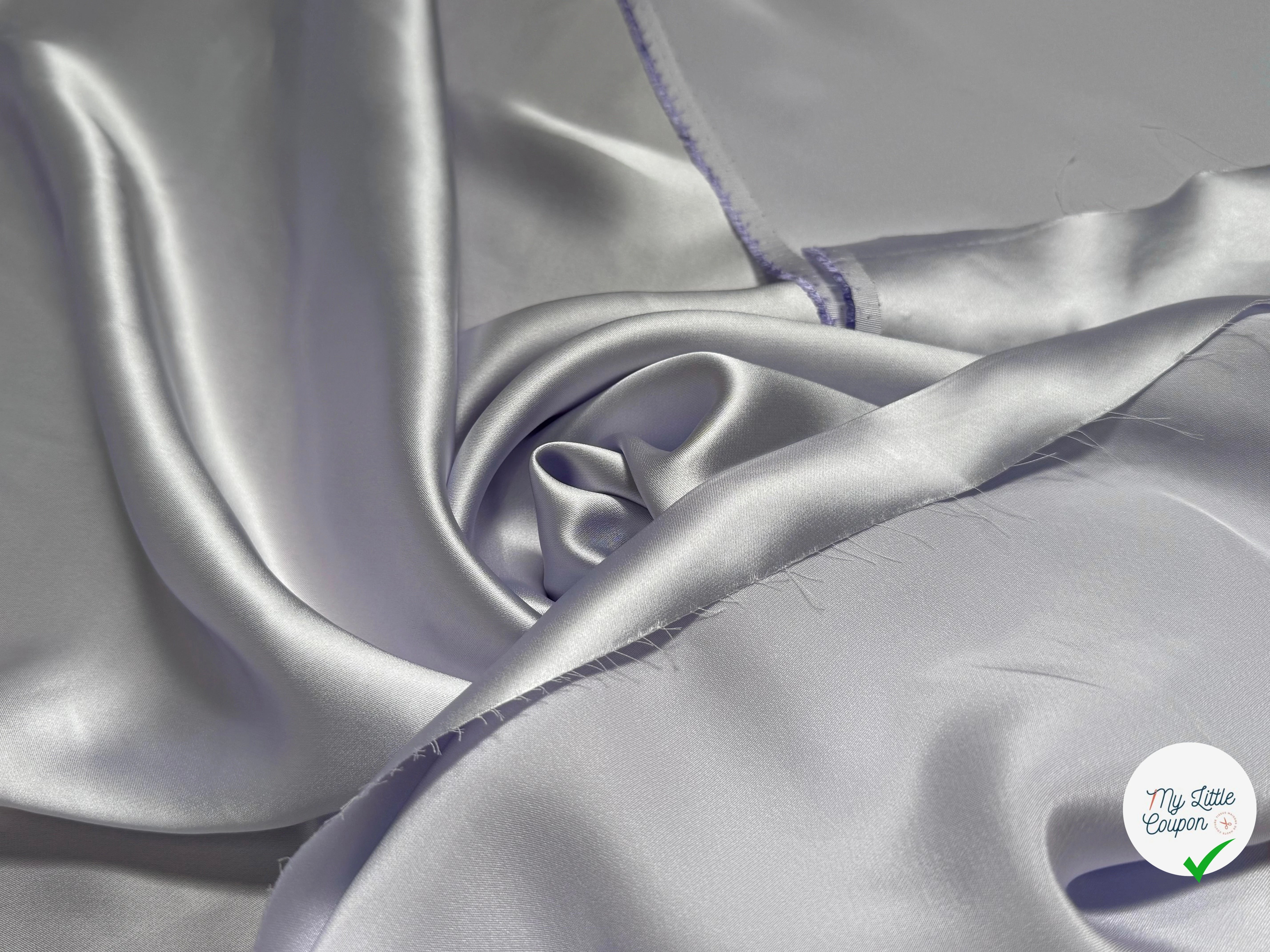 CREPE ENVERS SATIN VISCOSE BEAU TOMBÉ GREY LANVANDER - My Little Coupon