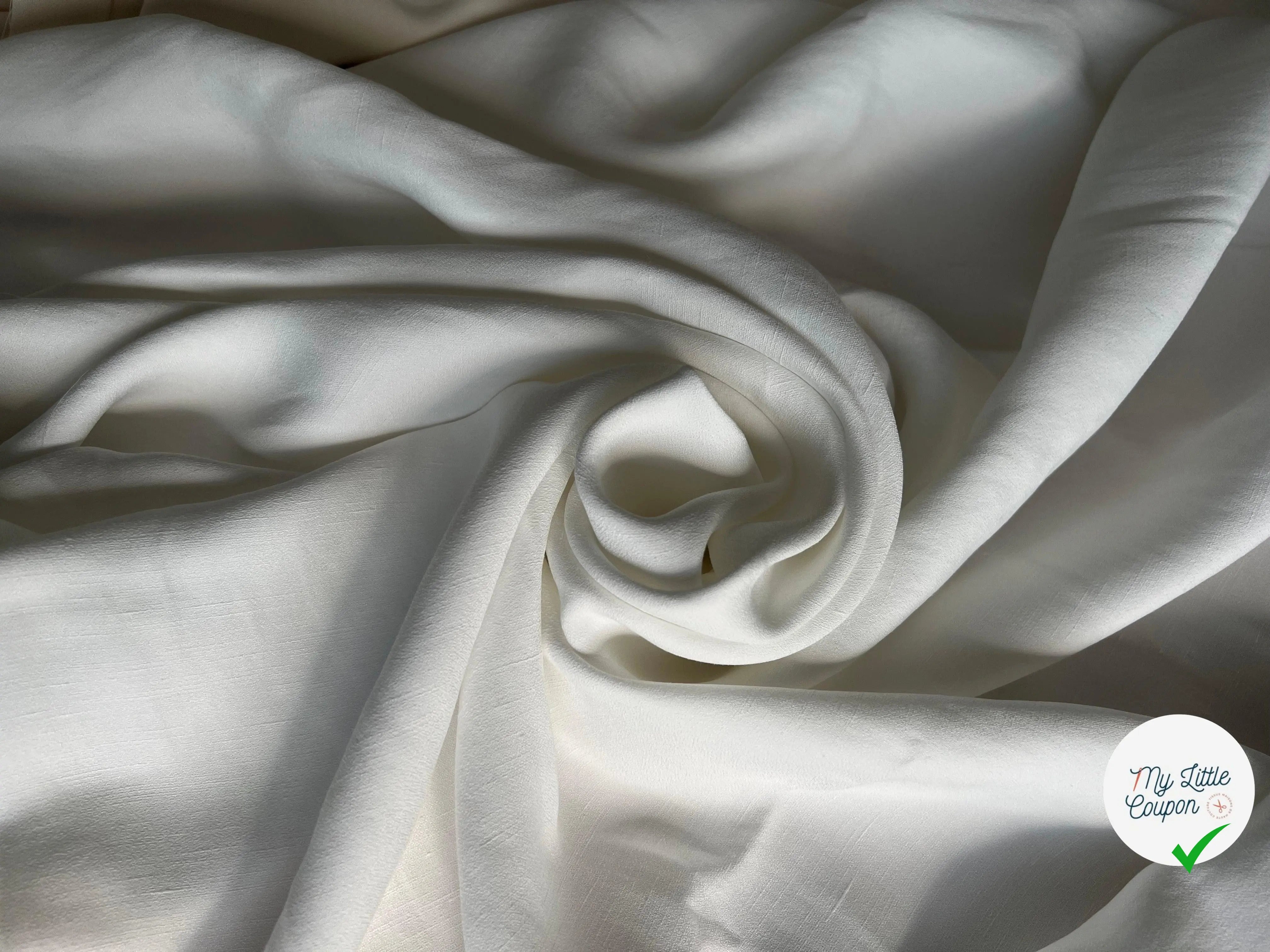 TOILE VISCOSE BLANC OPTIQUE FLANÉE - My Little Coupon - tissu - coudre