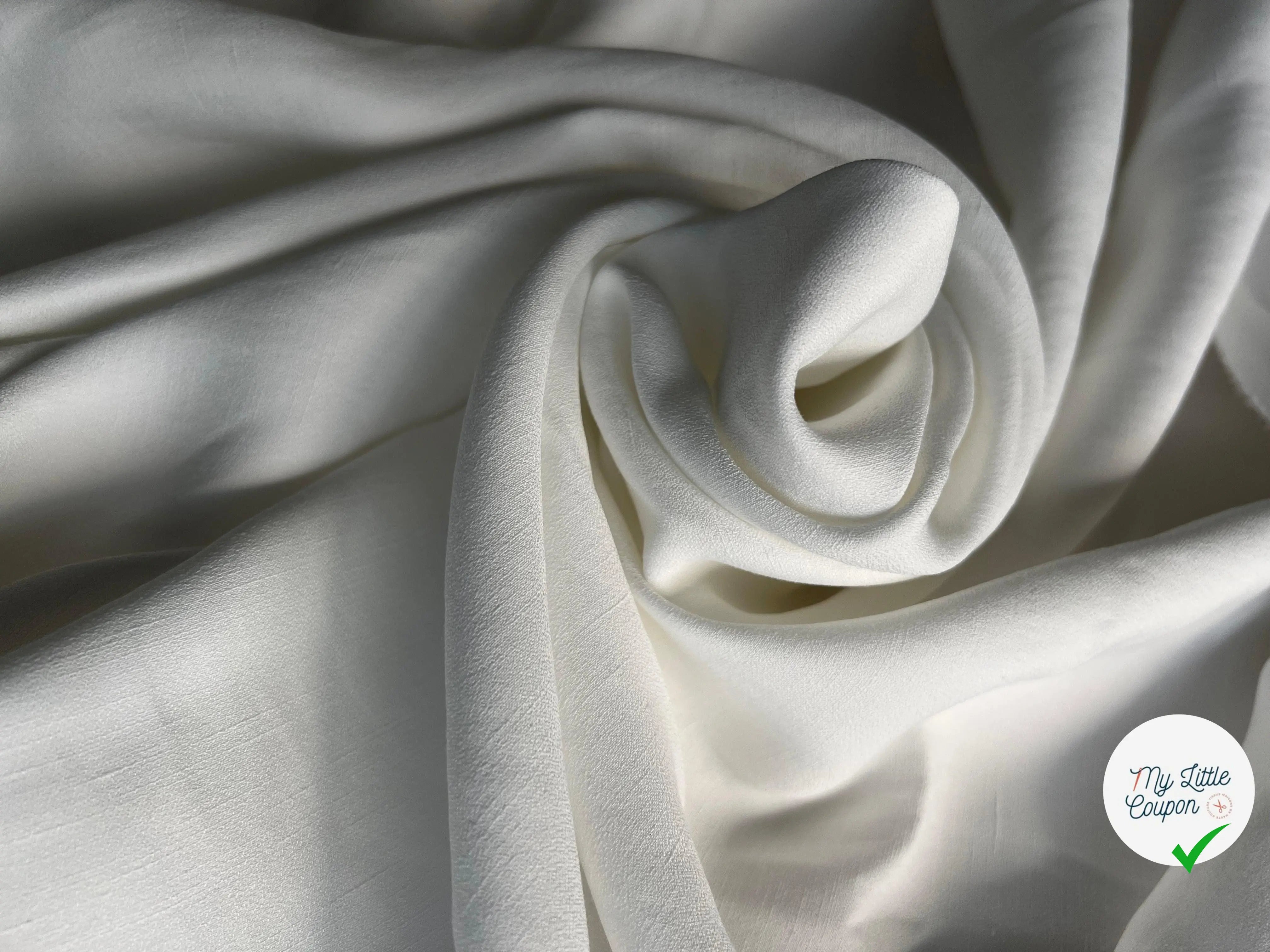 TOILE VISCOSE BLANC OPTIQUE FLANÉE - My Little Coupon - tissu - coudre
