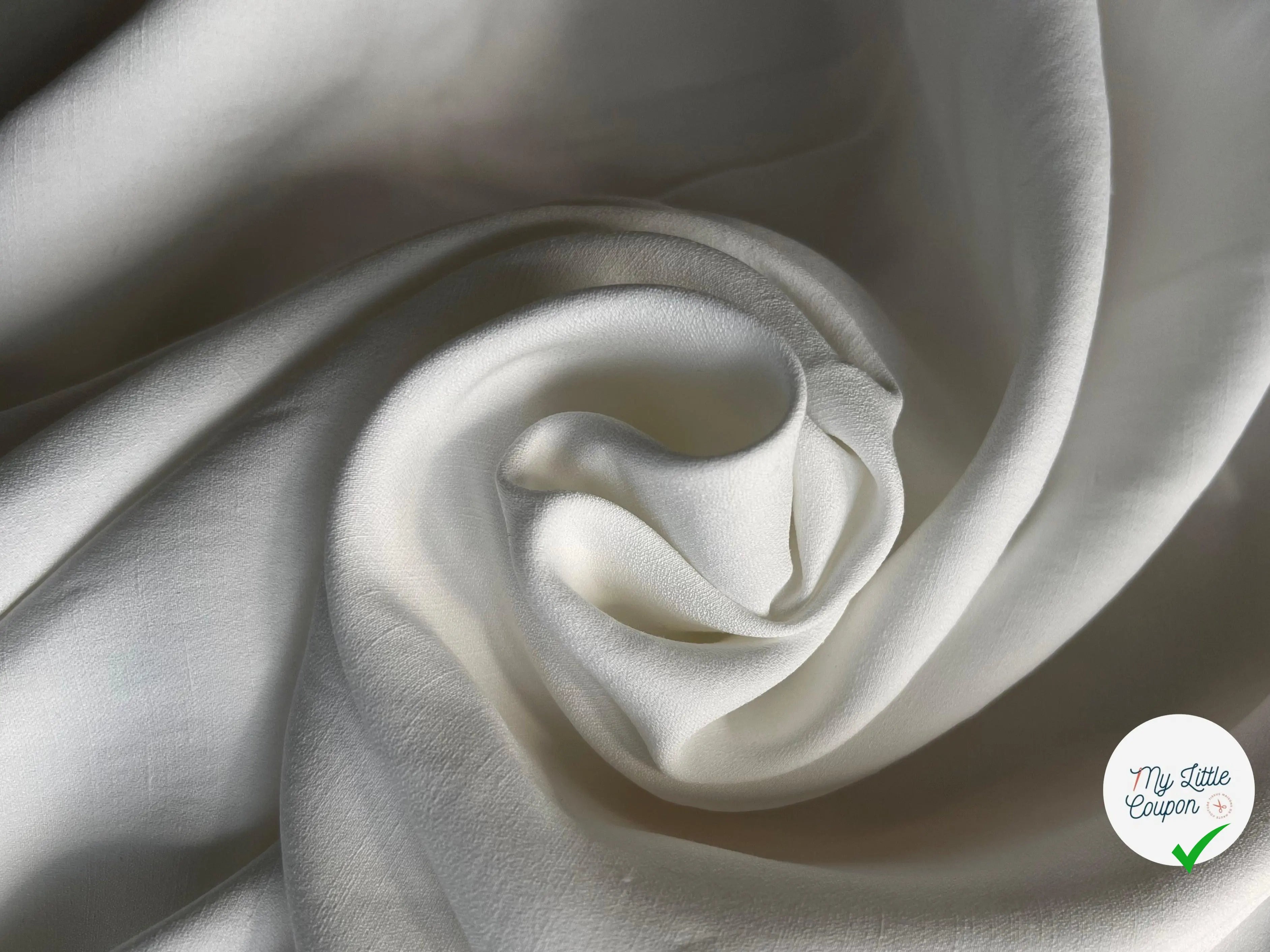 TOILE VISCOSE BLANC OPTIQUE FLANÉE - My Little Coupon - tissu - coudre