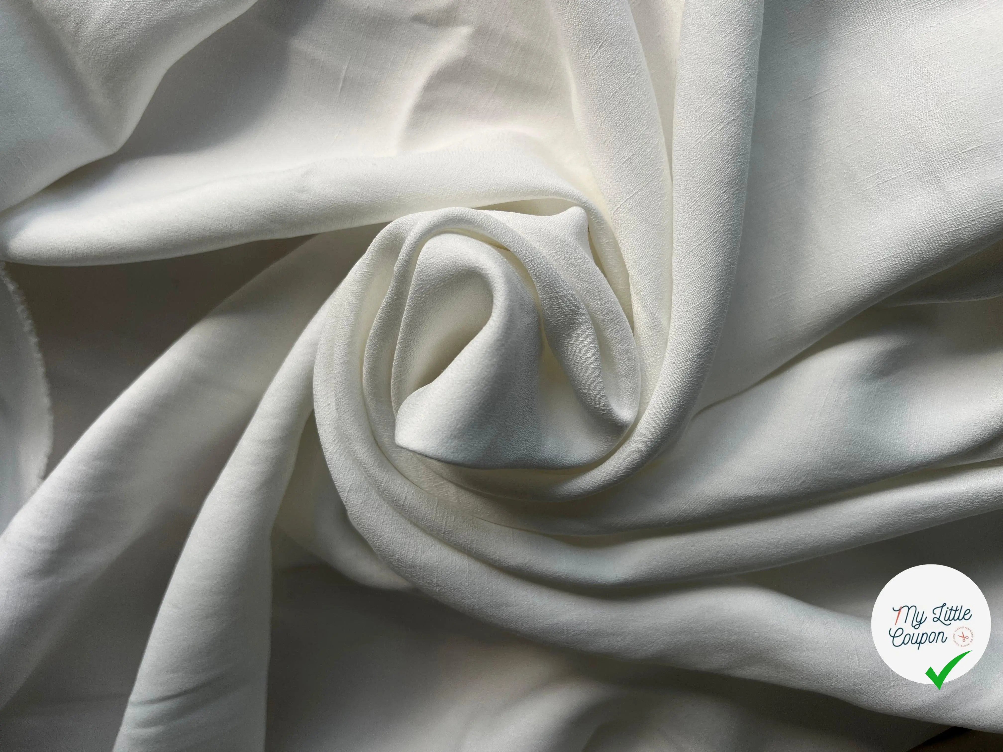 TOILE VISCOSE BLANC OPTIQUE FLANÉE - My Little Coupon - tissu - coudre