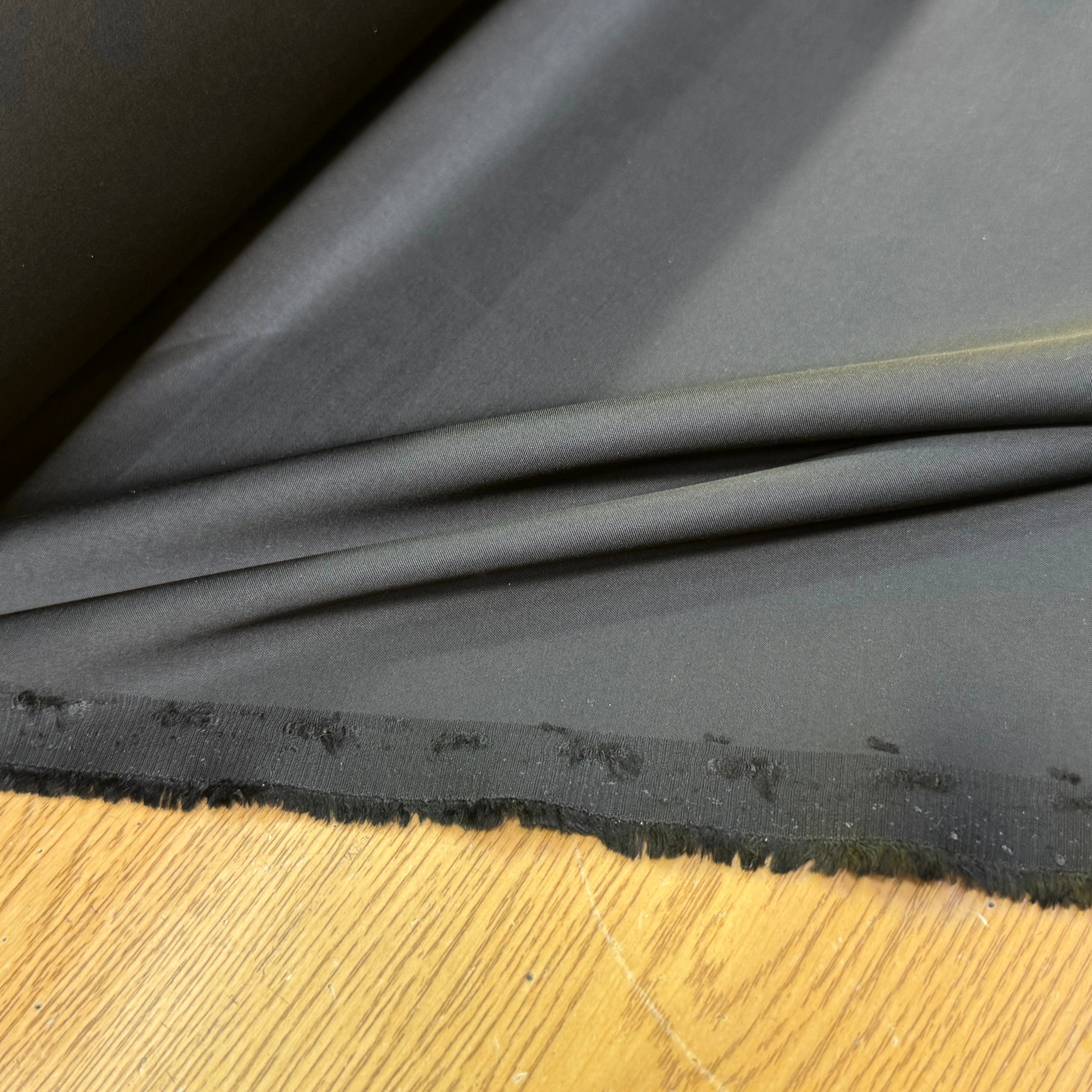 CREPE ENVERS SATIN VISCOSE LAINE FLUIDE COUTURE NOIR STRETCH - My Little Coupon