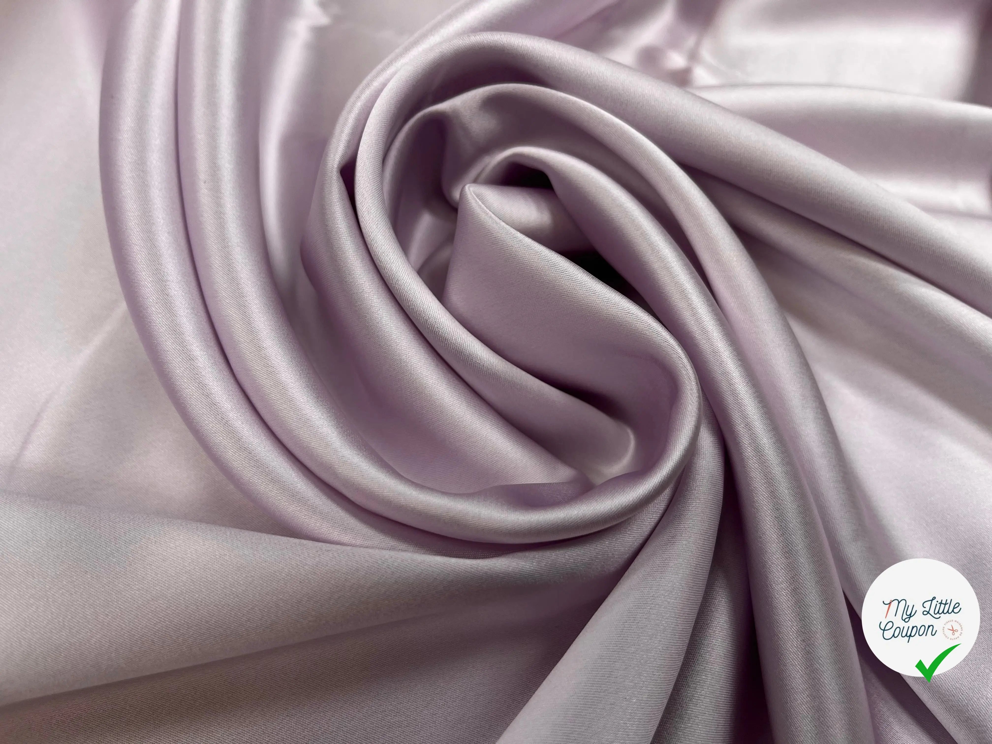 CREPE ENVERS SATIN VISCOSE LAVANDE CLAIR - My Little Coupon