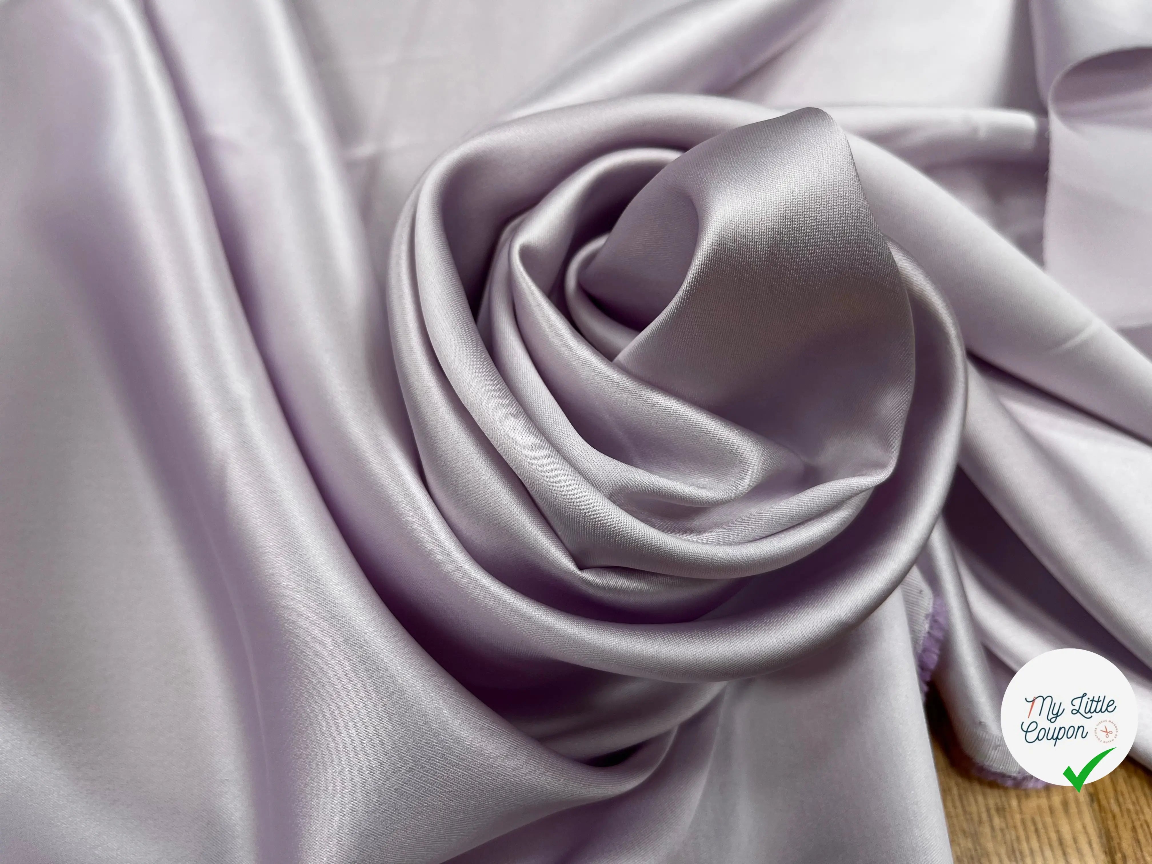 CREPE ENVERS SATIN VISCOSE LAVANDE CLAIR - My Little Coupon