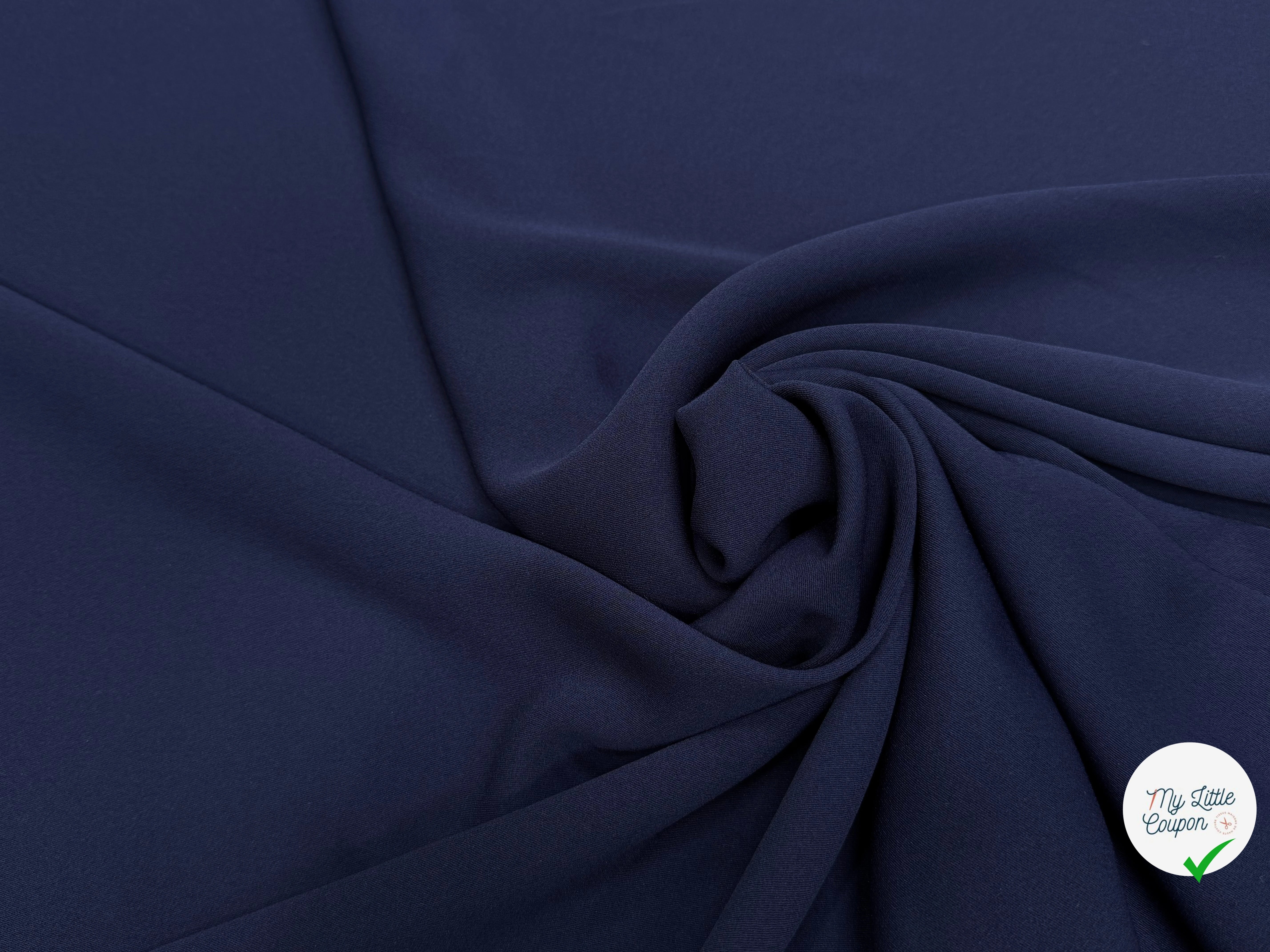CREPE ENVERS SATINÉ MAT BLEU - My Little Coupon